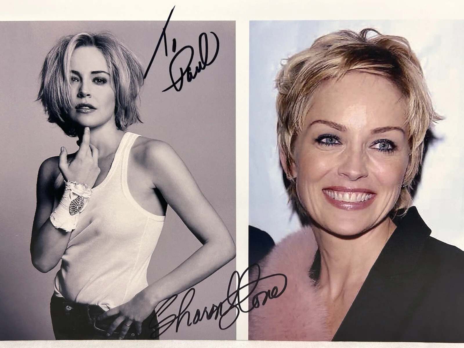 Sharon Stone — Sharon Stone American Actress Painter 8 x 10” Colored Picture Signed, image 4