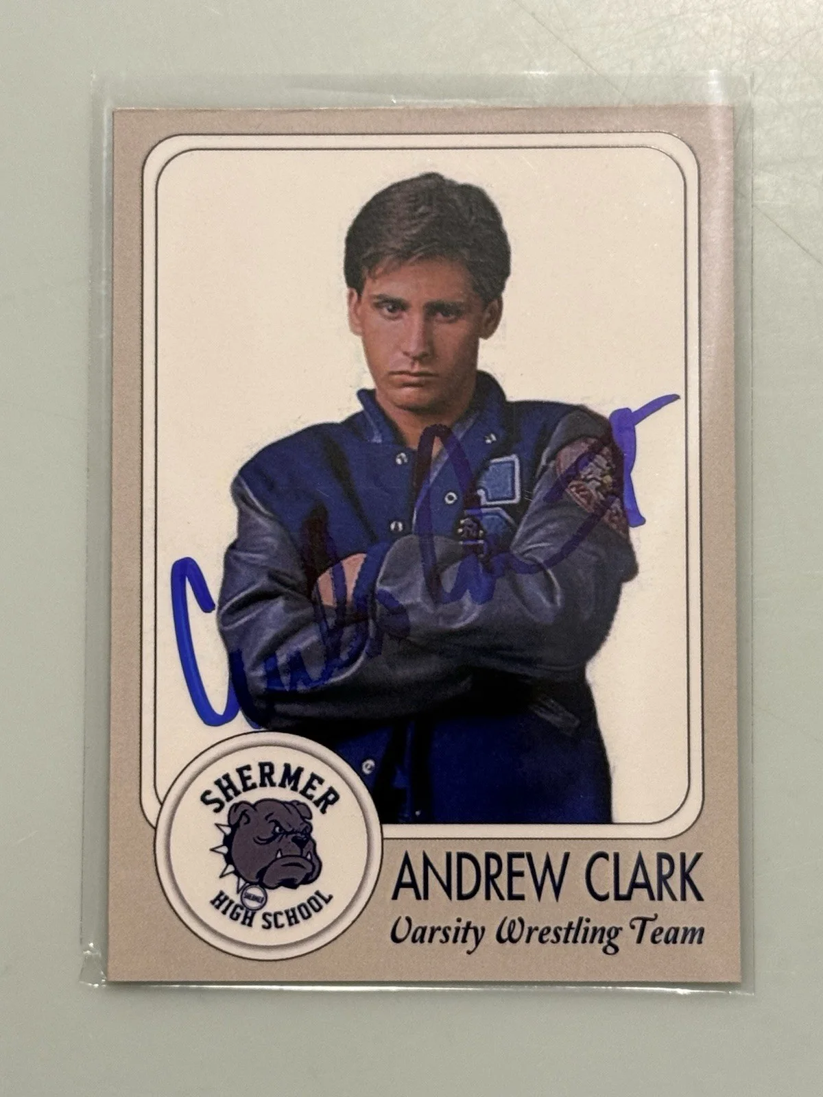 Emilio Estevez — Emilio Estevez Signed Custom Breakfast Club Trading Card Andrew Clark JSA COA