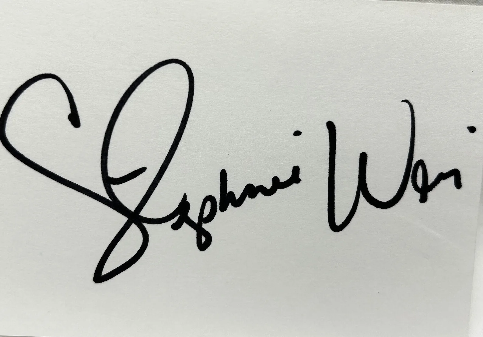 Stephanie Weir — Stephanie Weir American Actress Comedian Writer Signature Index Card Original, изображение 2