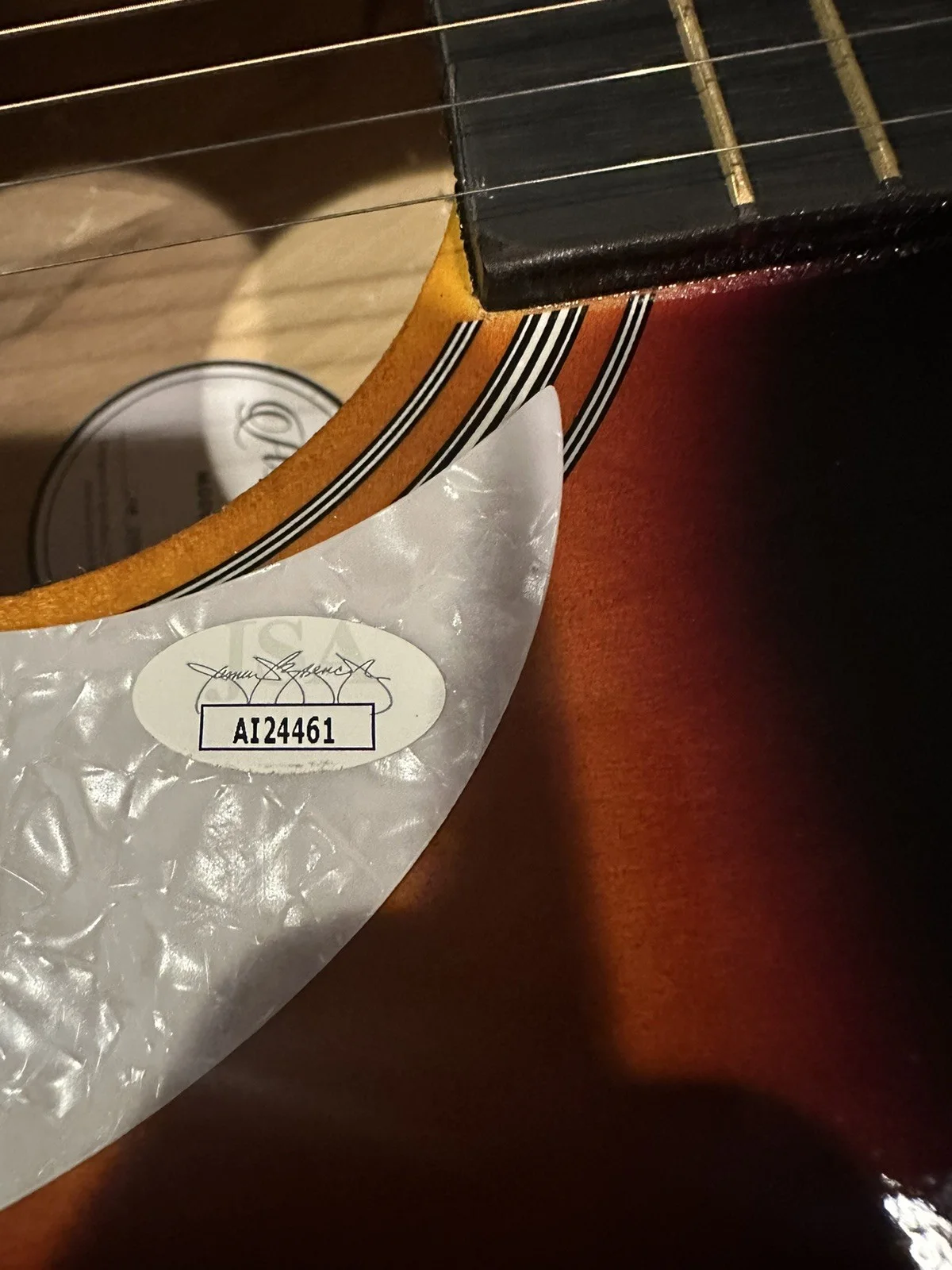 TOM KEIFER SIGNED F/S ACOUSTIC GUITAR AUTOGRAPHED JSA COA SUNBURST CINDERELLA, изображение 2