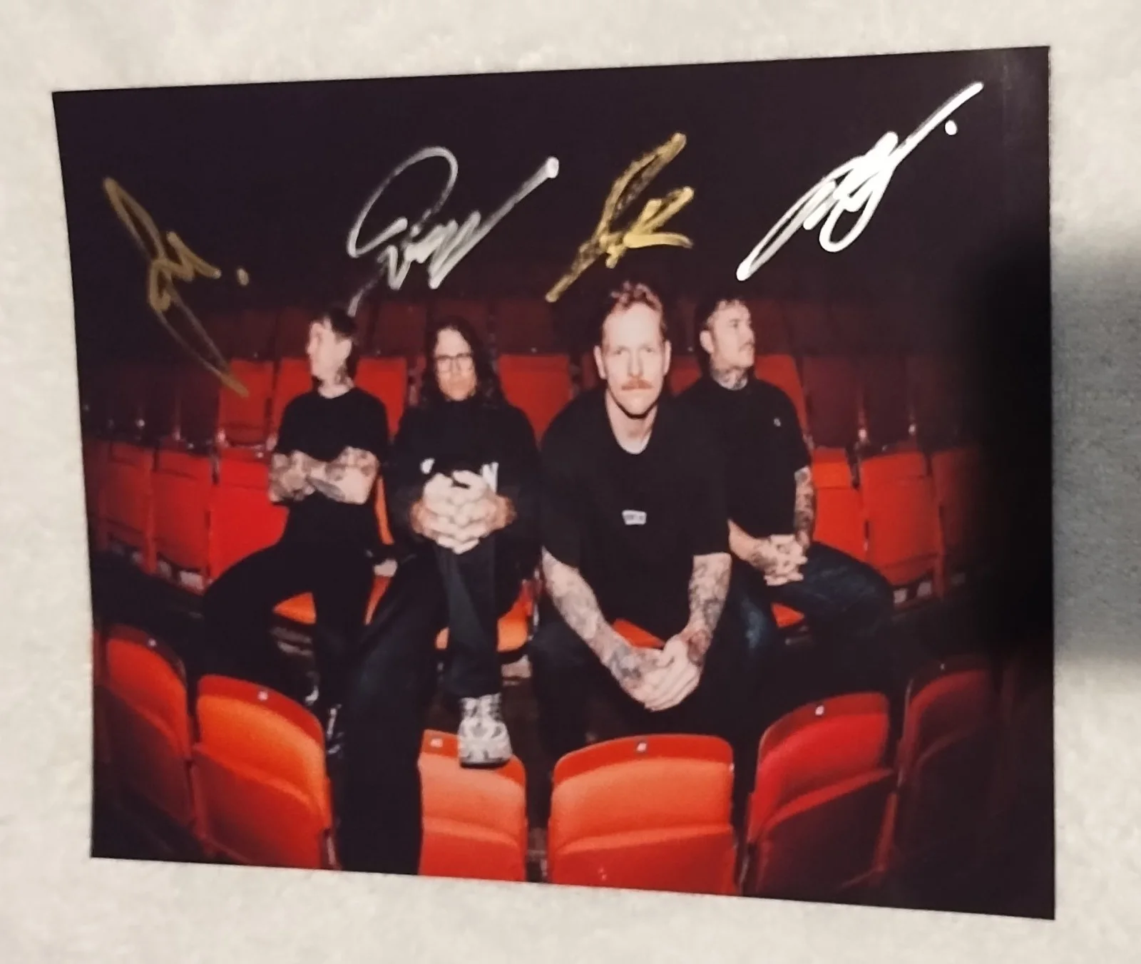 THE AMITY AFFLICTION SIGNED HOUSE OF CARDS PHOTO CD LP PROOF COA JOEL BIRCH, изображение 2