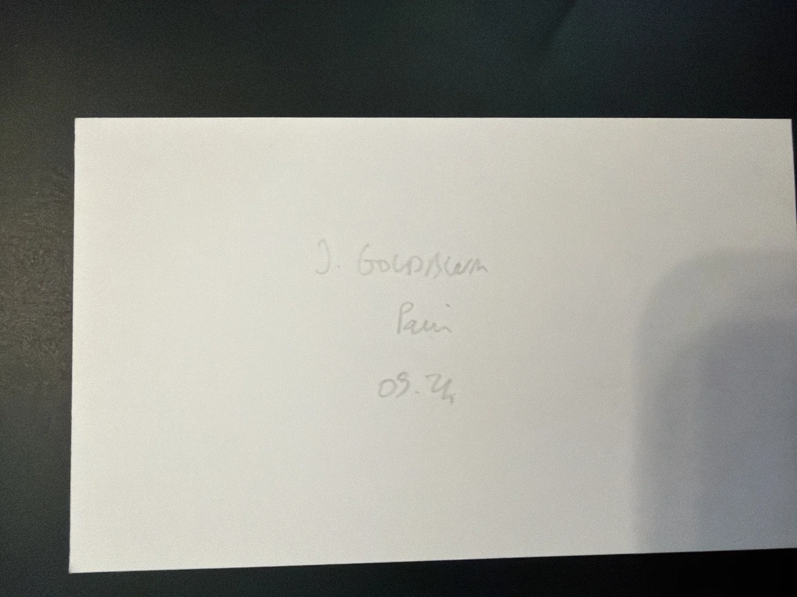 Jeff Goldblum Signed Autograph Index Card Jurassic Park Actor, изображение 2