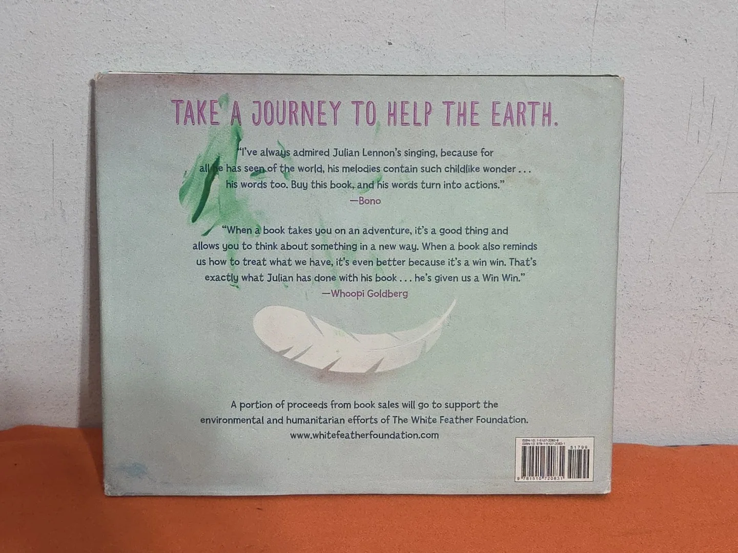 Julian Lennon Autographed/Signed Touch The Earth Hardcover Book, изображение 2