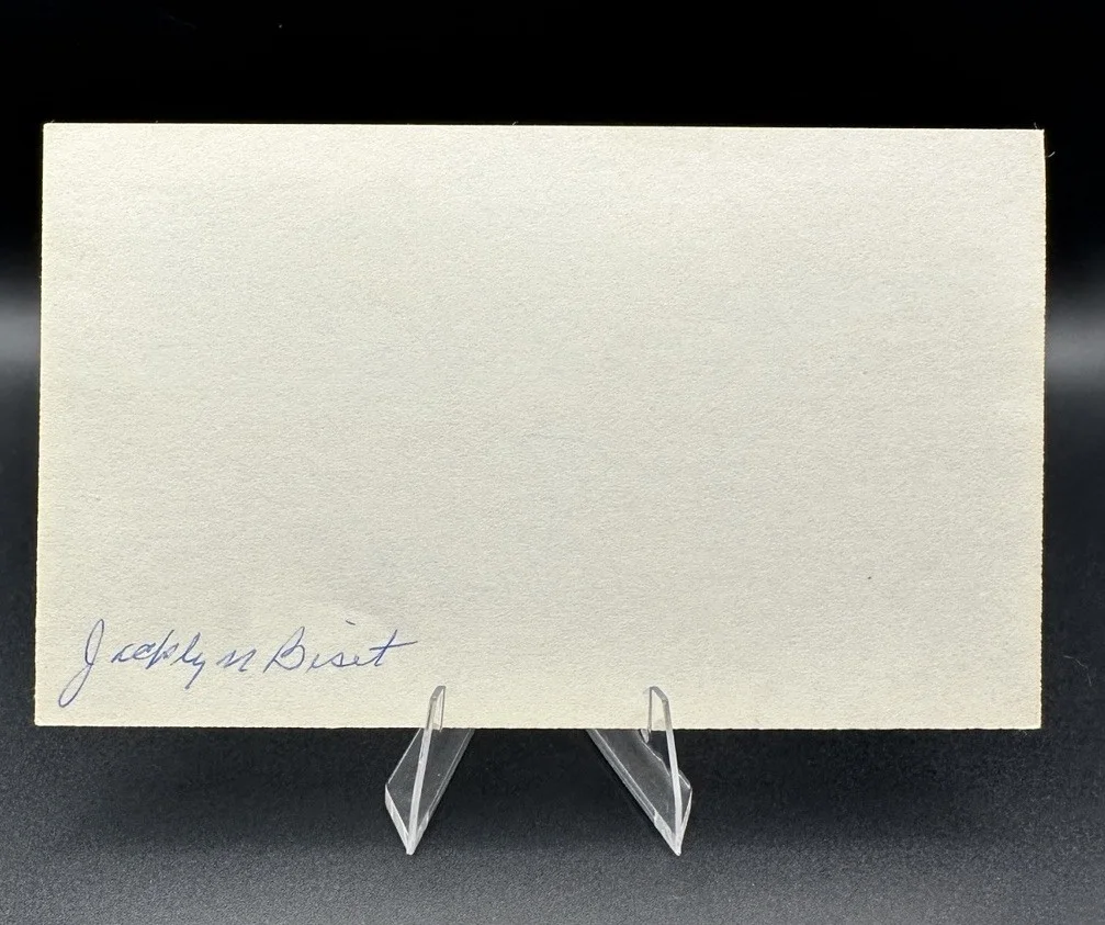 Jacqueline Bisset — Actress Jacqueline Bisset Autographed Auto 3x5 Card w/ Beckett Authentication, image 2