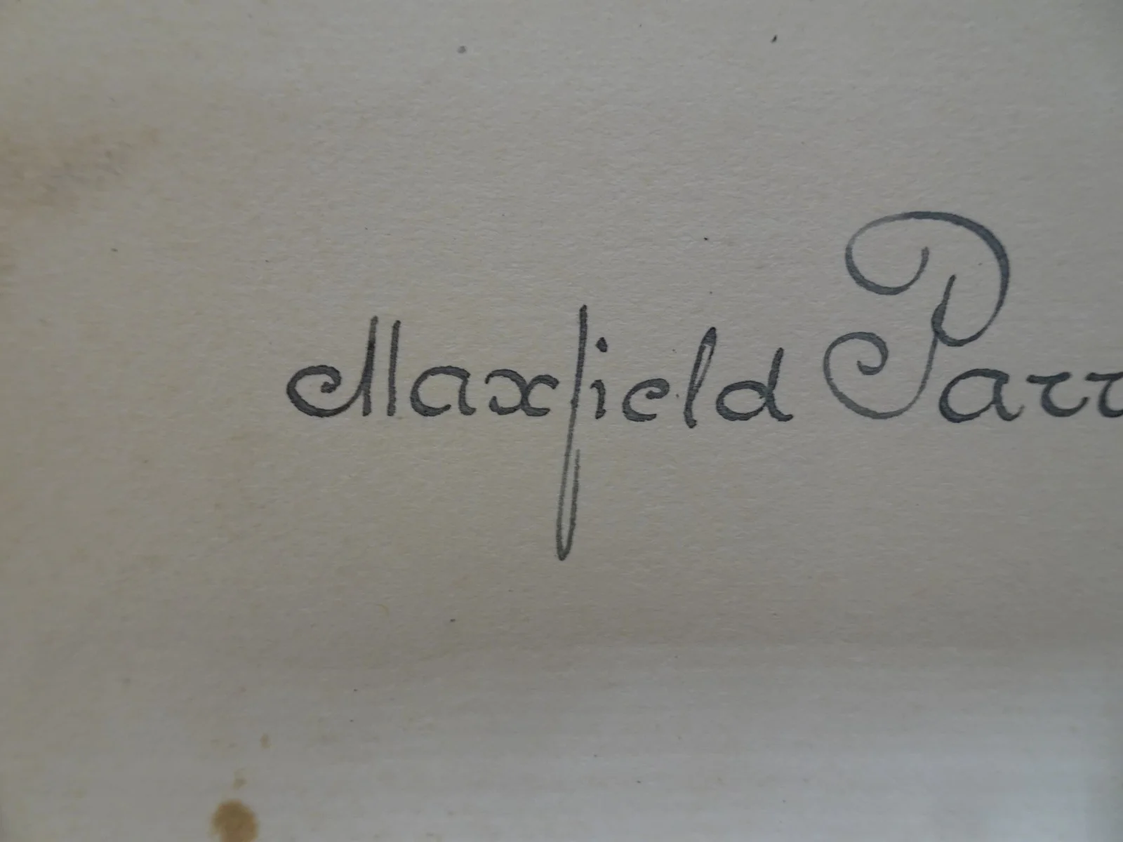 Maxfield Parrish — Maxfield Parrish Artist Illustrator Hand Signed Autograph Card Paper Signature, изображение 3