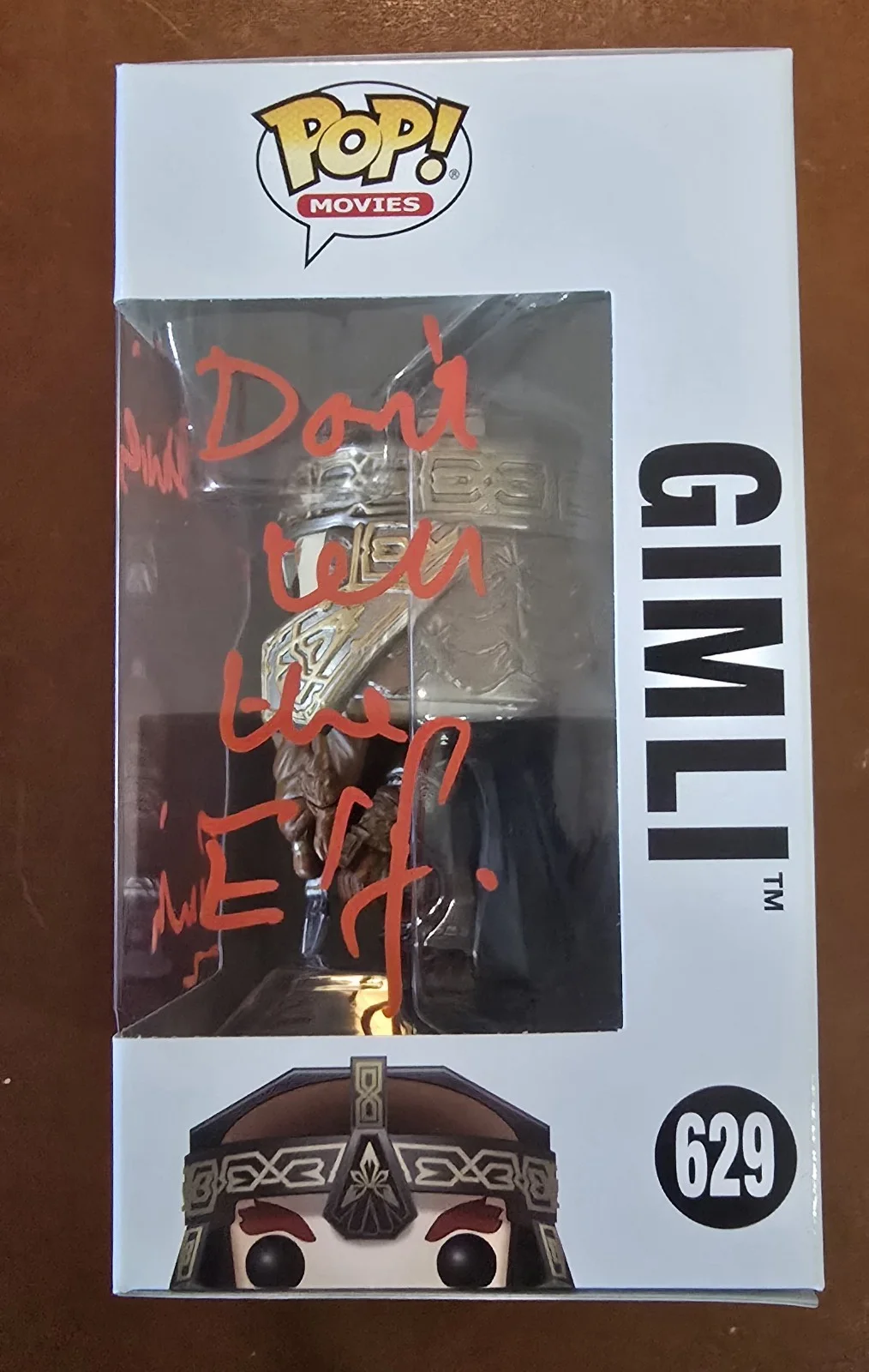 John Rhys Davies — John Rhys Davies Signed Gimli Funko #629 With Quote Lord Of The Rings Galaxycon, изображение 2