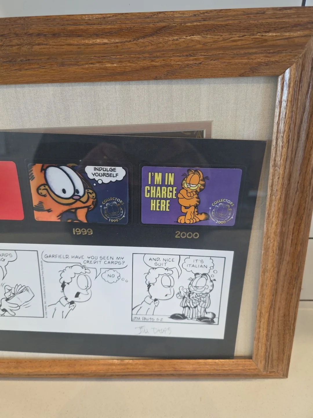 Jim Davis — SIGNED Garfield Original Daily Comic Strip print Bank Credit Card Jim Davis, image 4