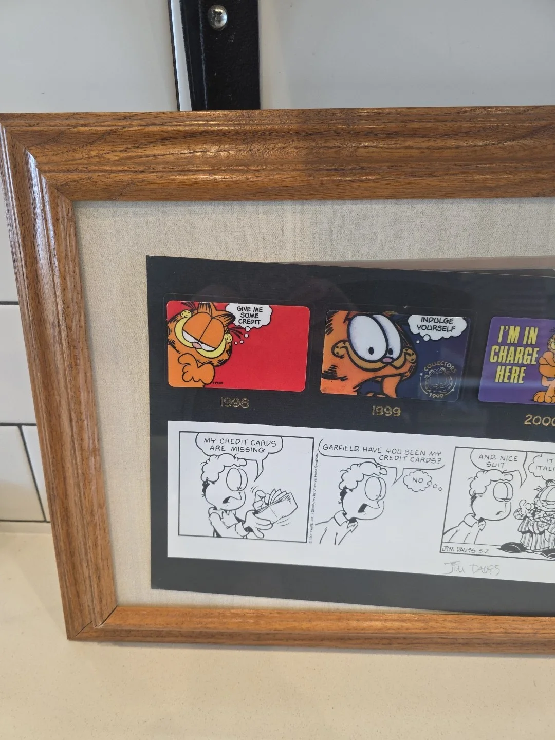 Jim Davis — SIGNED Garfield Original Daily Comic Strip print Bank Credit Card Jim Davis, image 5