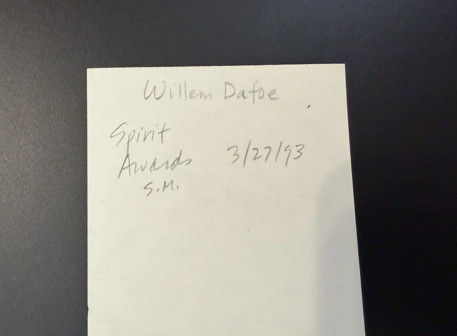 Willem Dafoe Signed Index Card Autograph BAS Beckett Certified, image 3