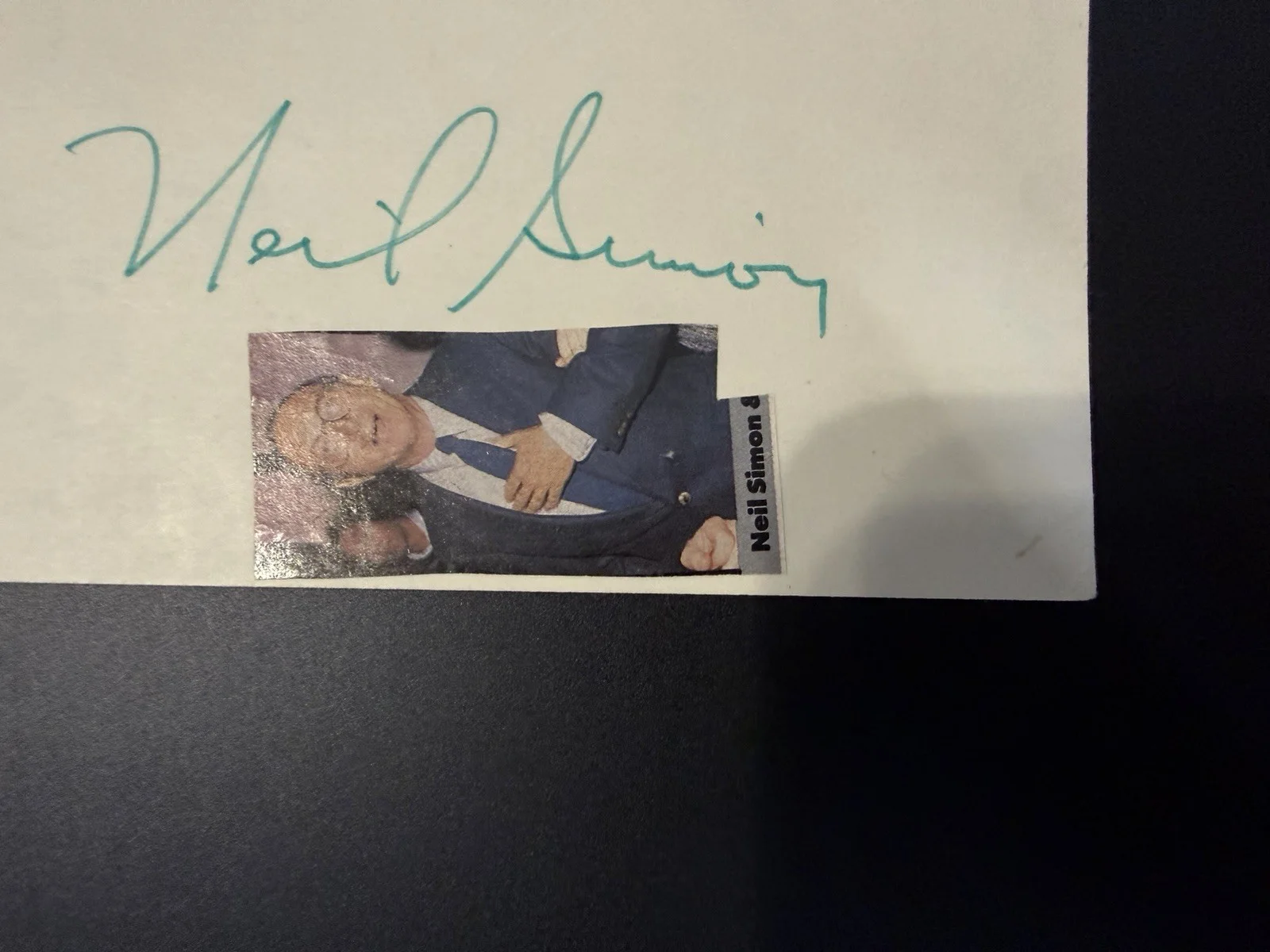 Neil Simon Signed Autograph Card 3x5 – Playwright / Screenwriter Signature, image 2