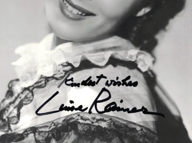 Luise Rainer — LUISE RAINER Autographed 8X10 The Good Earth FREE SHIPPING! The Great Ziegfeld, изображение 2