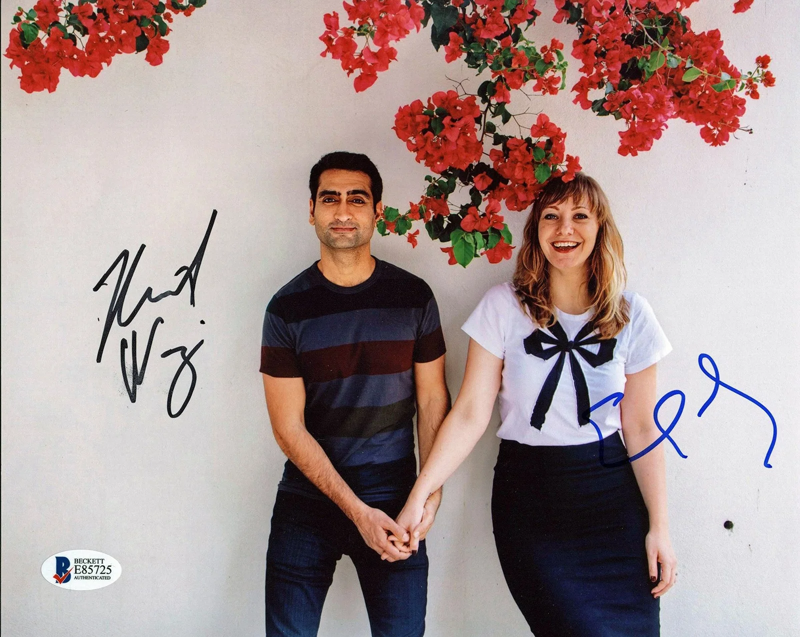 Kumail Nanjiani, Emily Gordon — Kumail Nanjiani & Emily Gordon The Big Sick Signed 8x10 Photo BAS #E85725, image 3