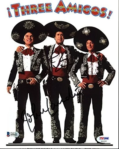 Chevy Chase, John Landis — Chevy Chase & John Landis Three Amigos Signed 8X10 Photo BAS Witnessed #I49655, изображение 2