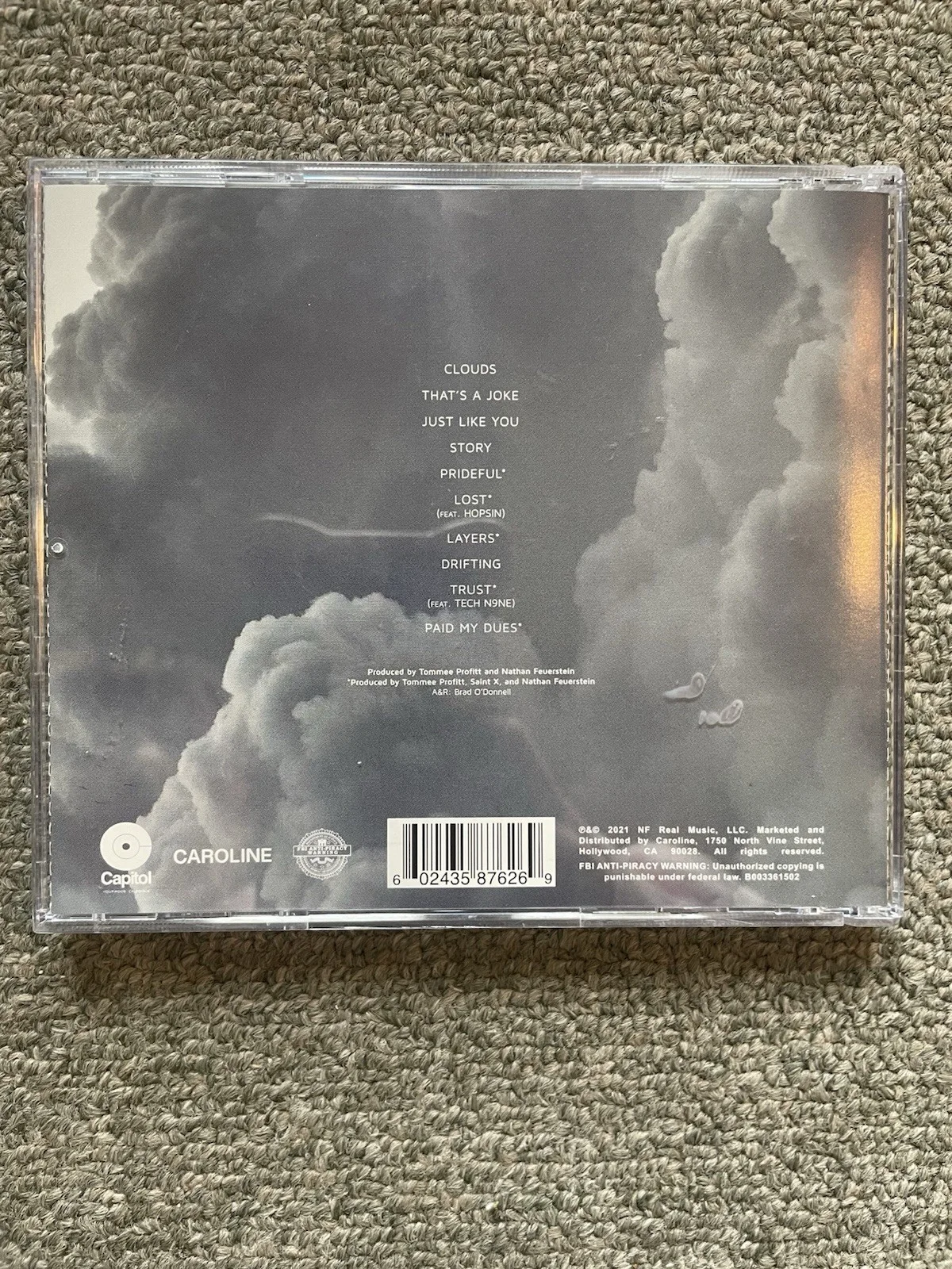 NF Autographed "Clouds" CD Album, Nathan Feuerstein, Rapper 2021, image 4