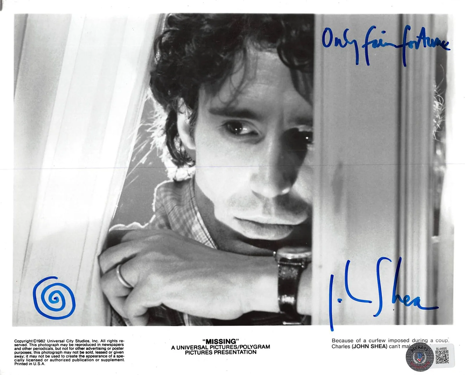 John Shea — John Shea Missing "Only Fair Fortune" Authentic Signed 8x10 Photo BAS #BL44695, image 3