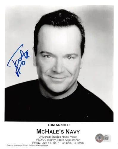 Tom Arnold — Tom Arnold McHale's Navy Authentic Signed 8x10 Photo Autographed BAS #BK03813, image 2