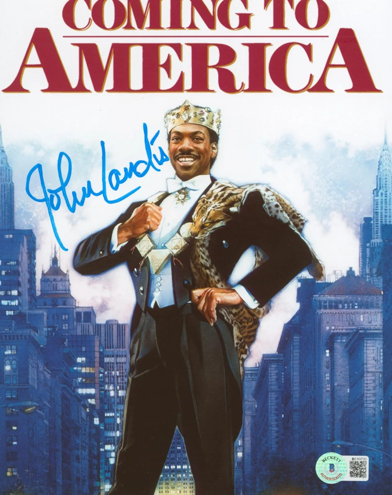 John Landis — John Landis Coming to America Authentic Signed 8x10 Photo BAS #BC13733, image 3