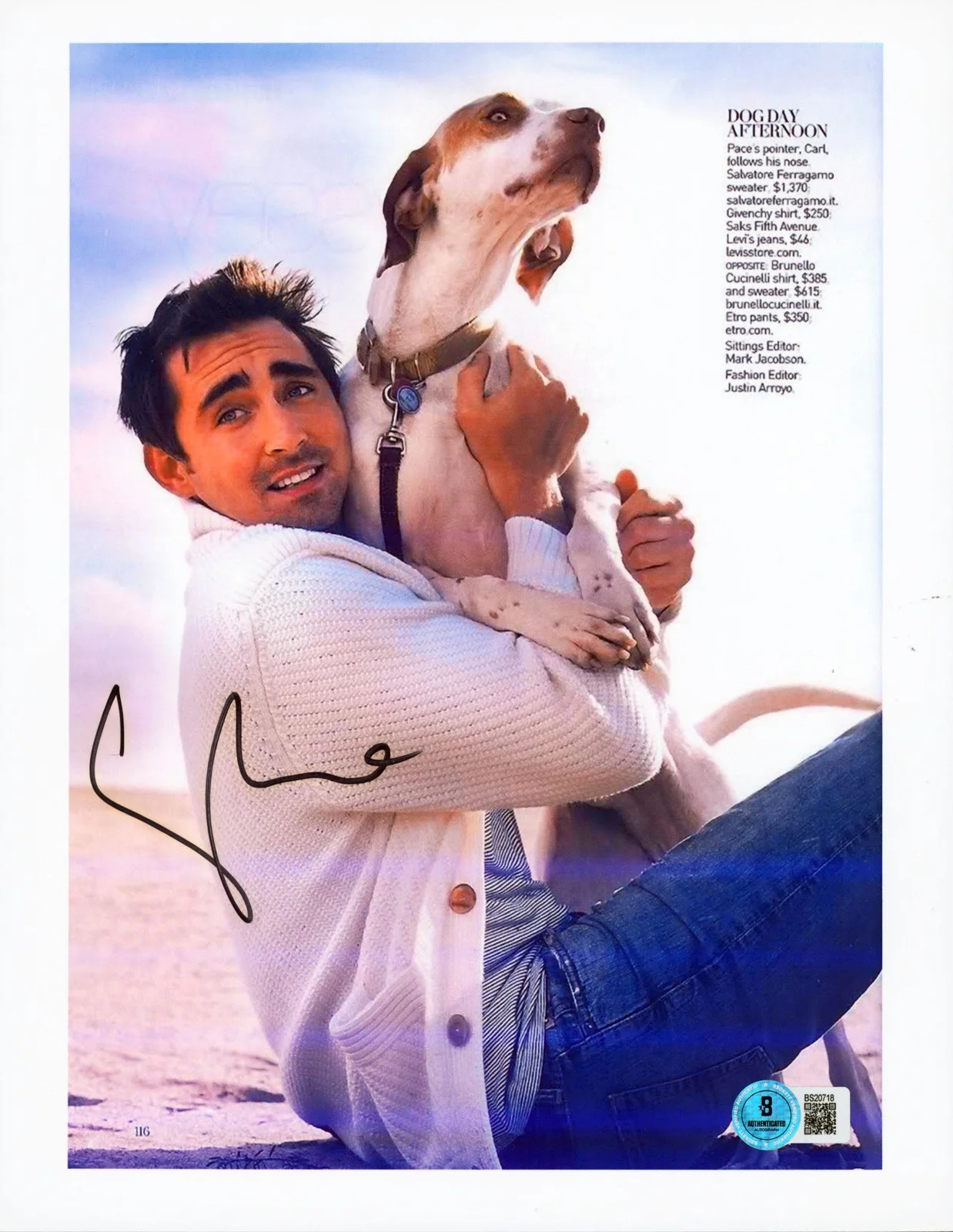 Lee Pace — Lee Pace The Book of Henry Authentic Signed 8.5x11 Vertical Photo BAS #BS20718