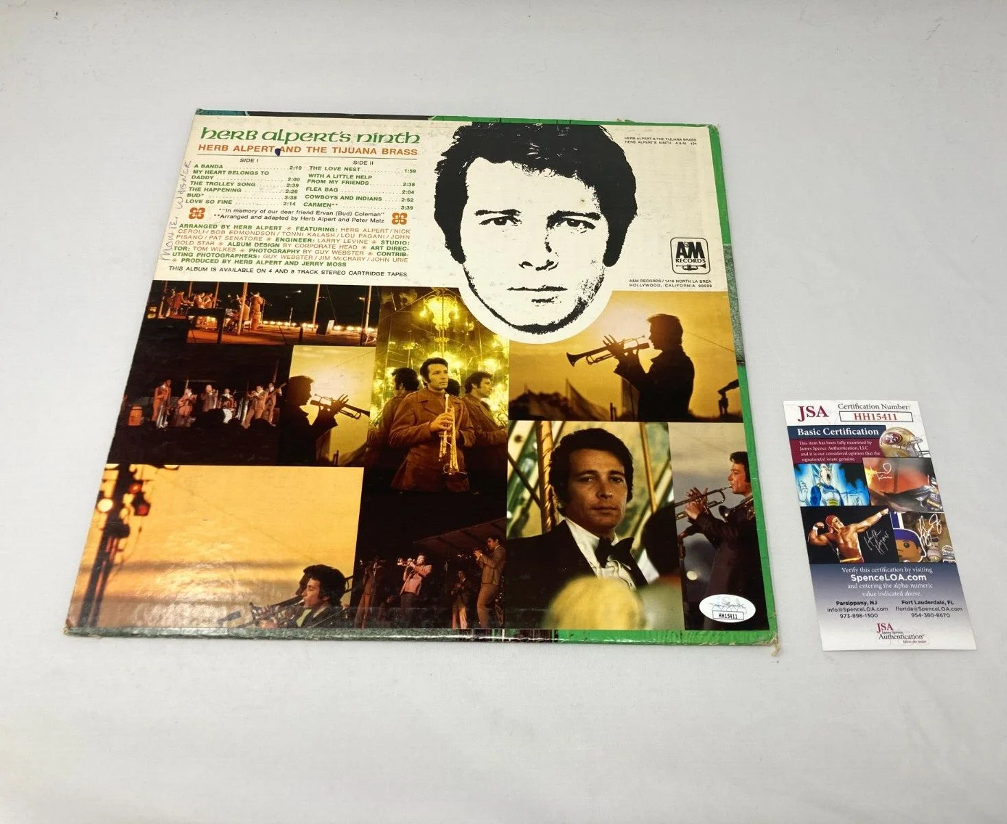 Herb Alpert signed Ninth Album JSA COA, image 2