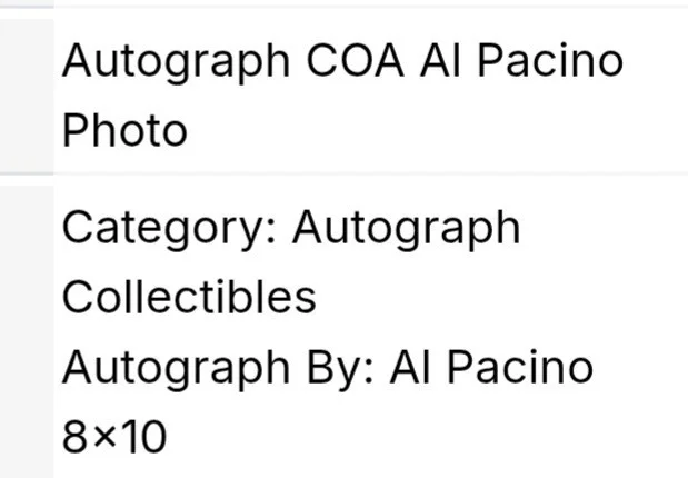 ORIGINAL AL PACINO AUTOGRAPH, VINTAGE 70's PHOTO 8X10" W/ COA ✔️ THE GODFATHER, изображение 3