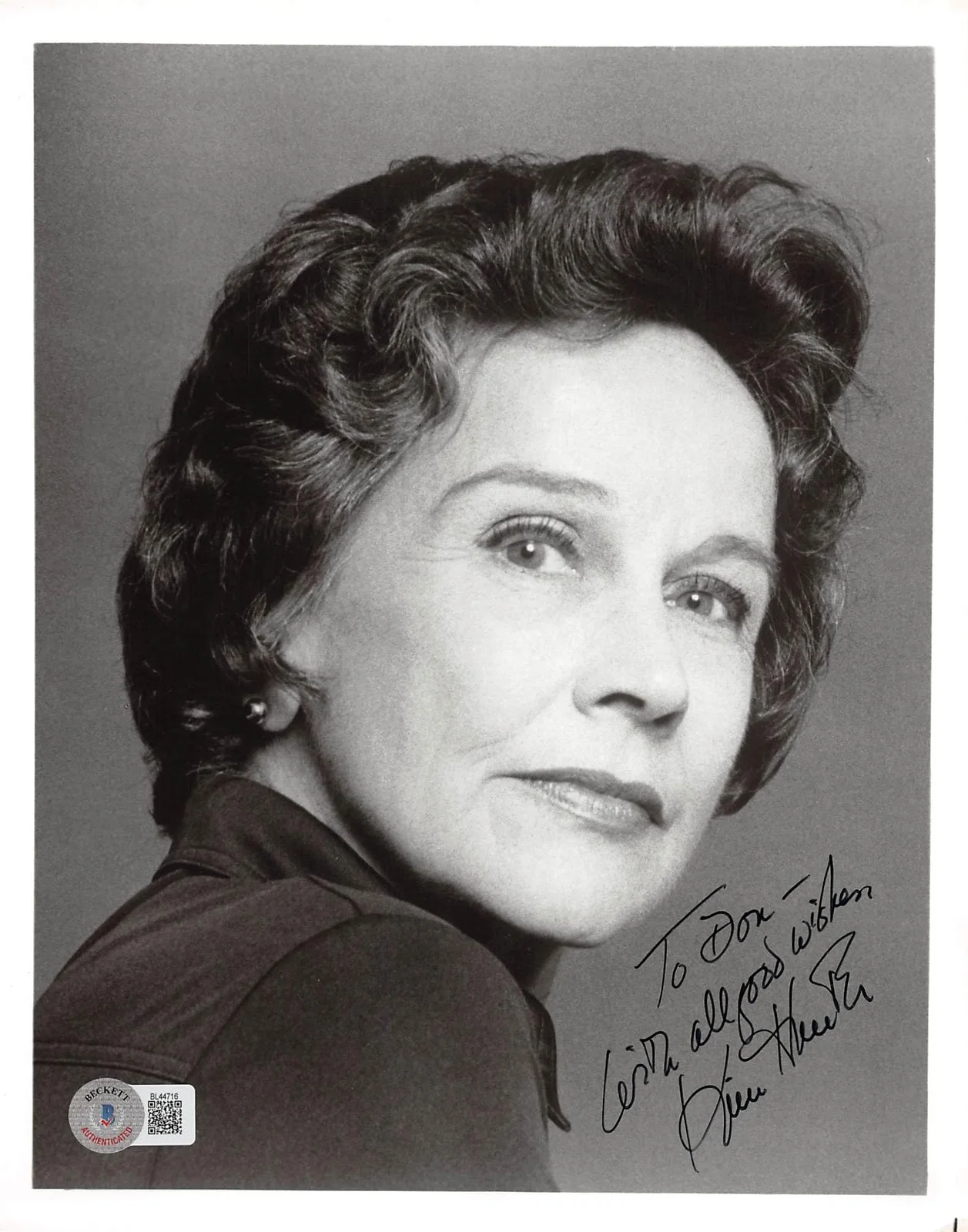 Kim Hunter — Kim Hunter Planet Of The Apes "All Good Wishes" Signed 8x10 Photo BAS #BL44716, изображение 3