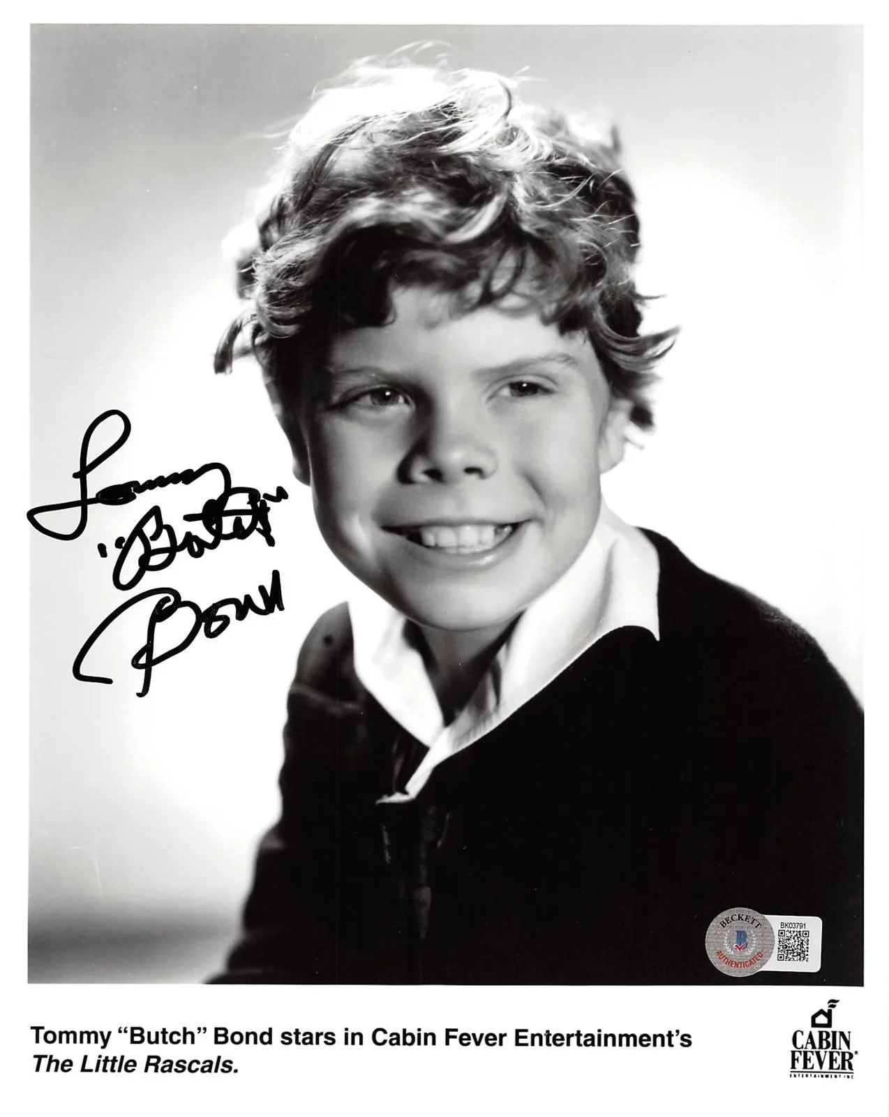 Tommy Bond — Tommy Bond The Little Rascals "Butch" Authentic Signed 8x10 Photo BAS #BK03791, image 3