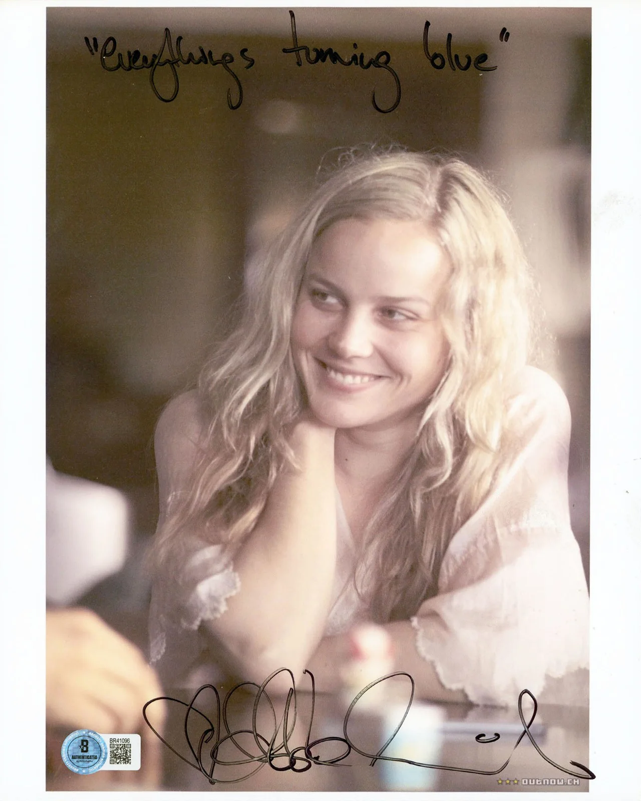 Abbie Cornish — Abbie Cornish Jack Ryan "Everythings... Blue" Signed 8.5x11 Photo BAS #BR41096