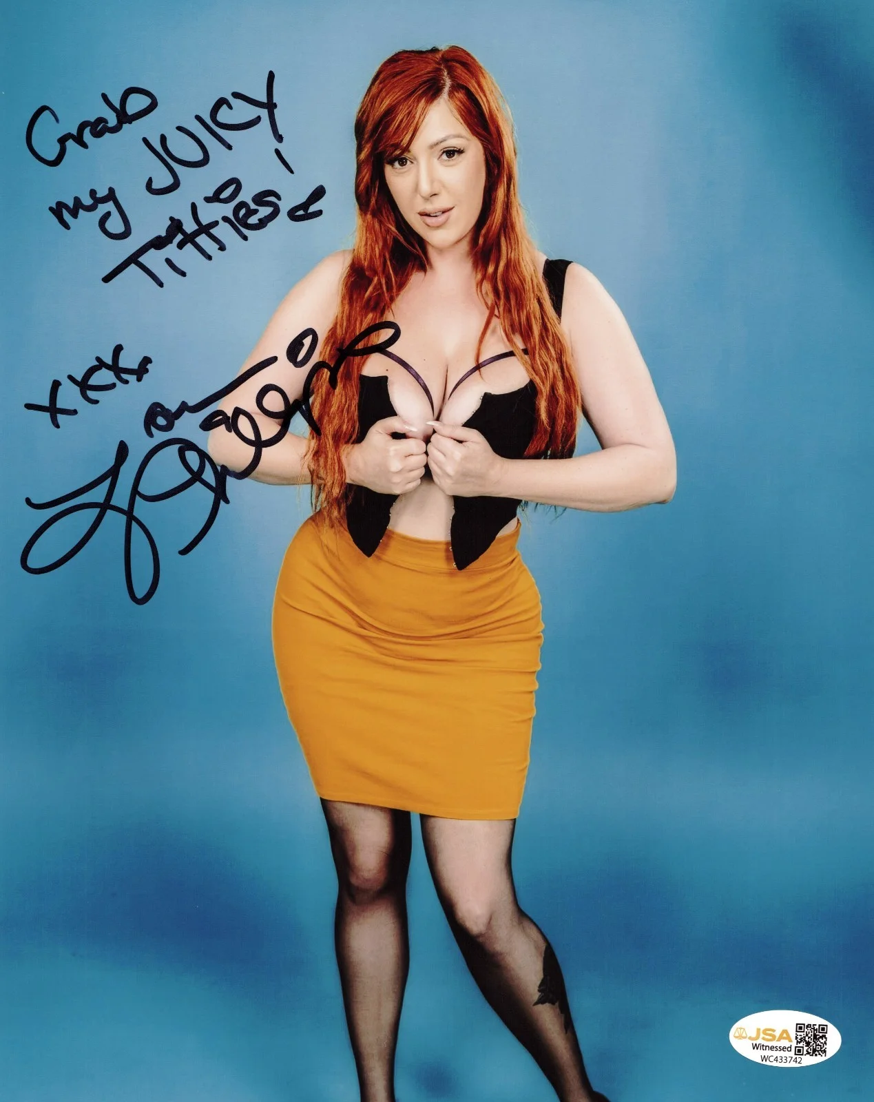 Lauren Phillips — Lauren Phillips Adult Video Star signed Hot 8x10 photo Proof #16 JSA Witnessed