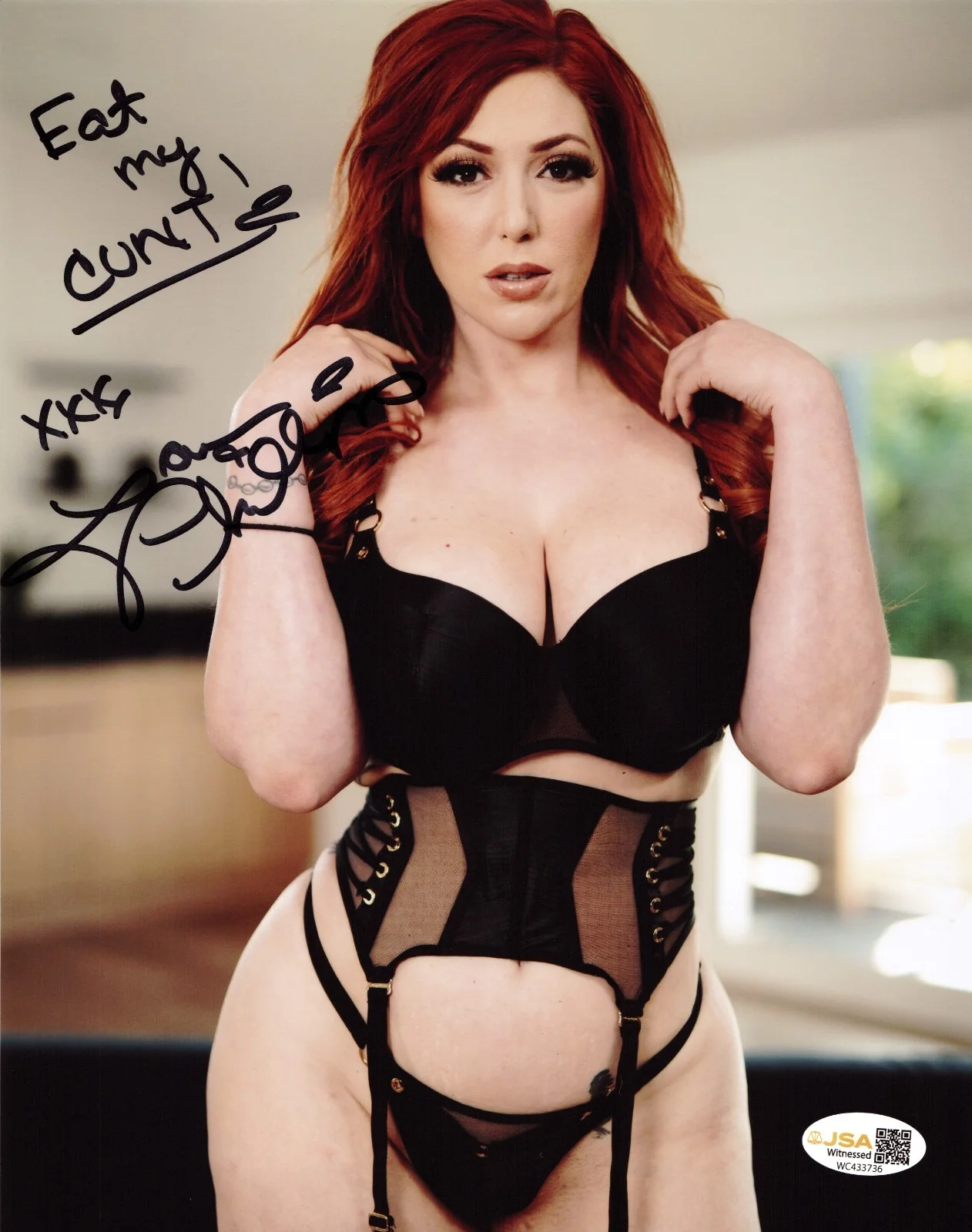 Lauren Phillips — Lauren Phillips Adult Video Star signed Hot 8x10 photo Proof #7 JSA Witnessed