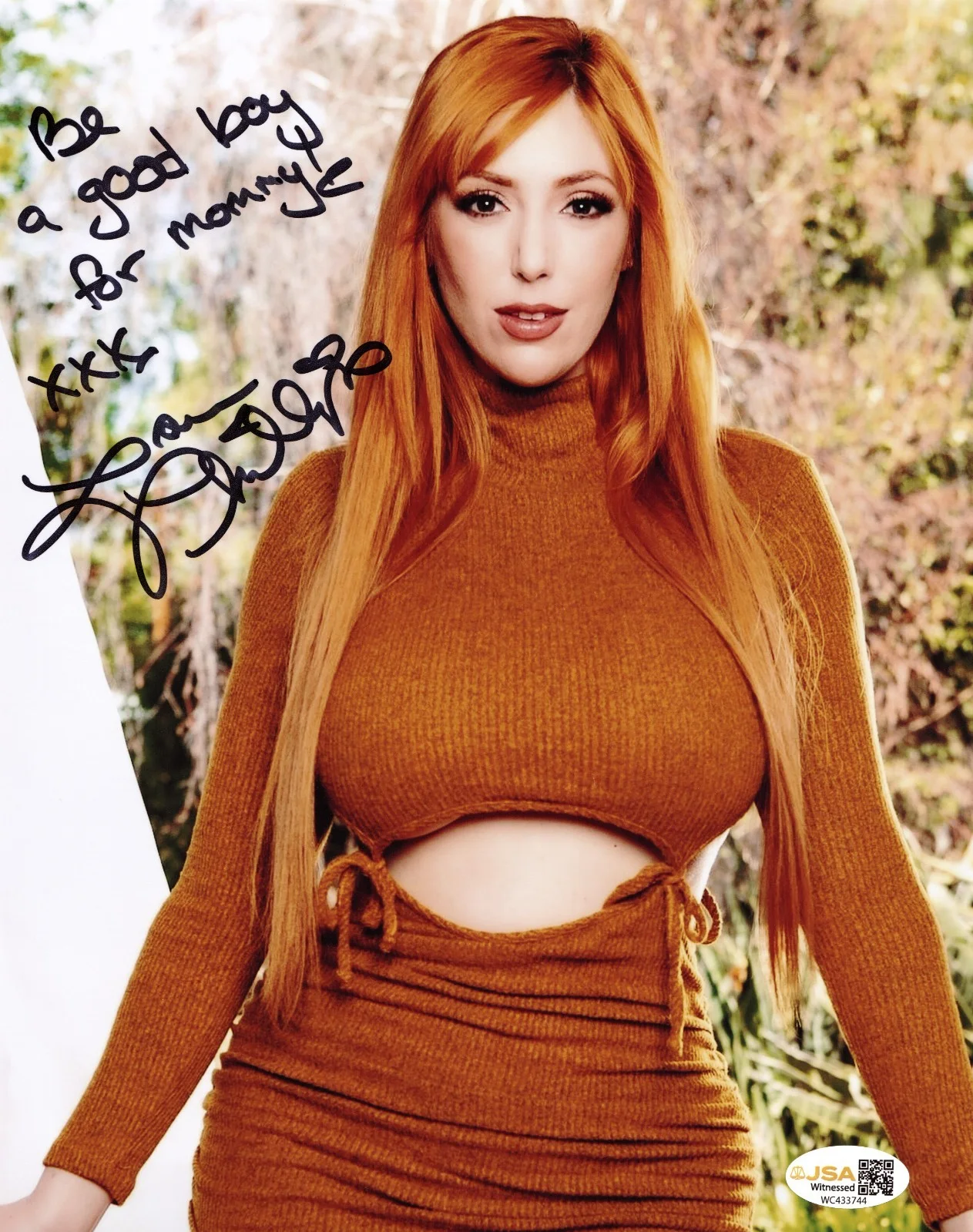 Lauren Phillips — Lauren Phillips Adult Video Star signed Hot 8x10 photo Proof #12 JSA Witnessed