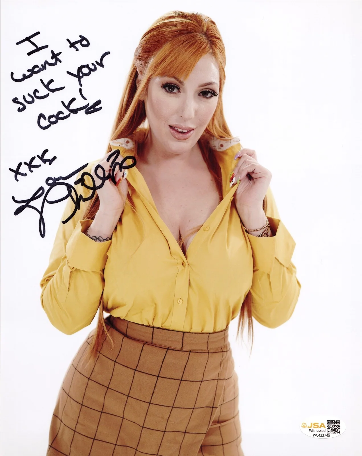 Lauren Phillips — Lauren Phillips Adult Video Star signed Hot 8x10 photo Proof #10 JSA Witnessed