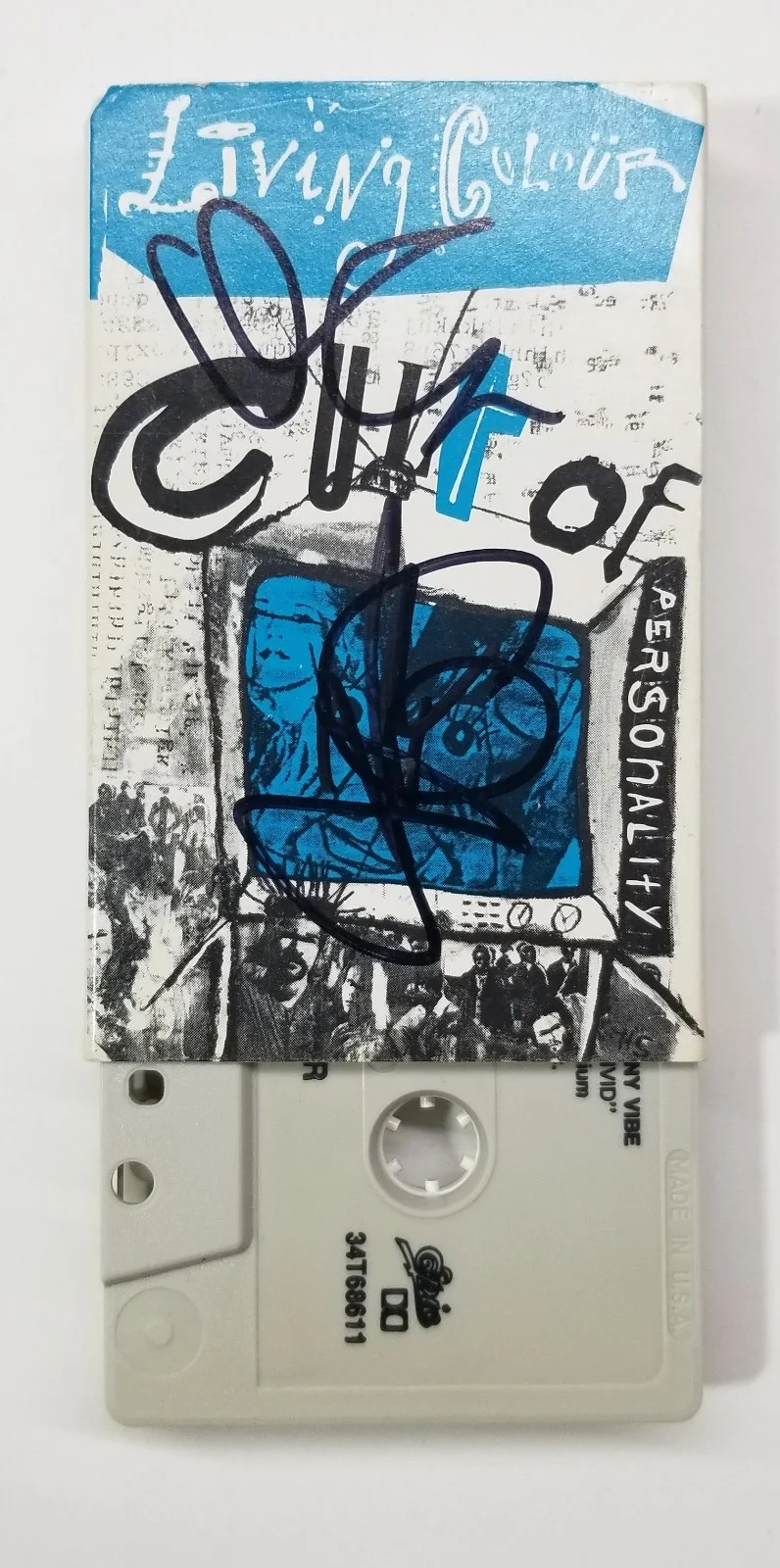 Living Colour SIGNED Cult of Personality Cassette Tape Single COA Corey Vernon +, изображение 3