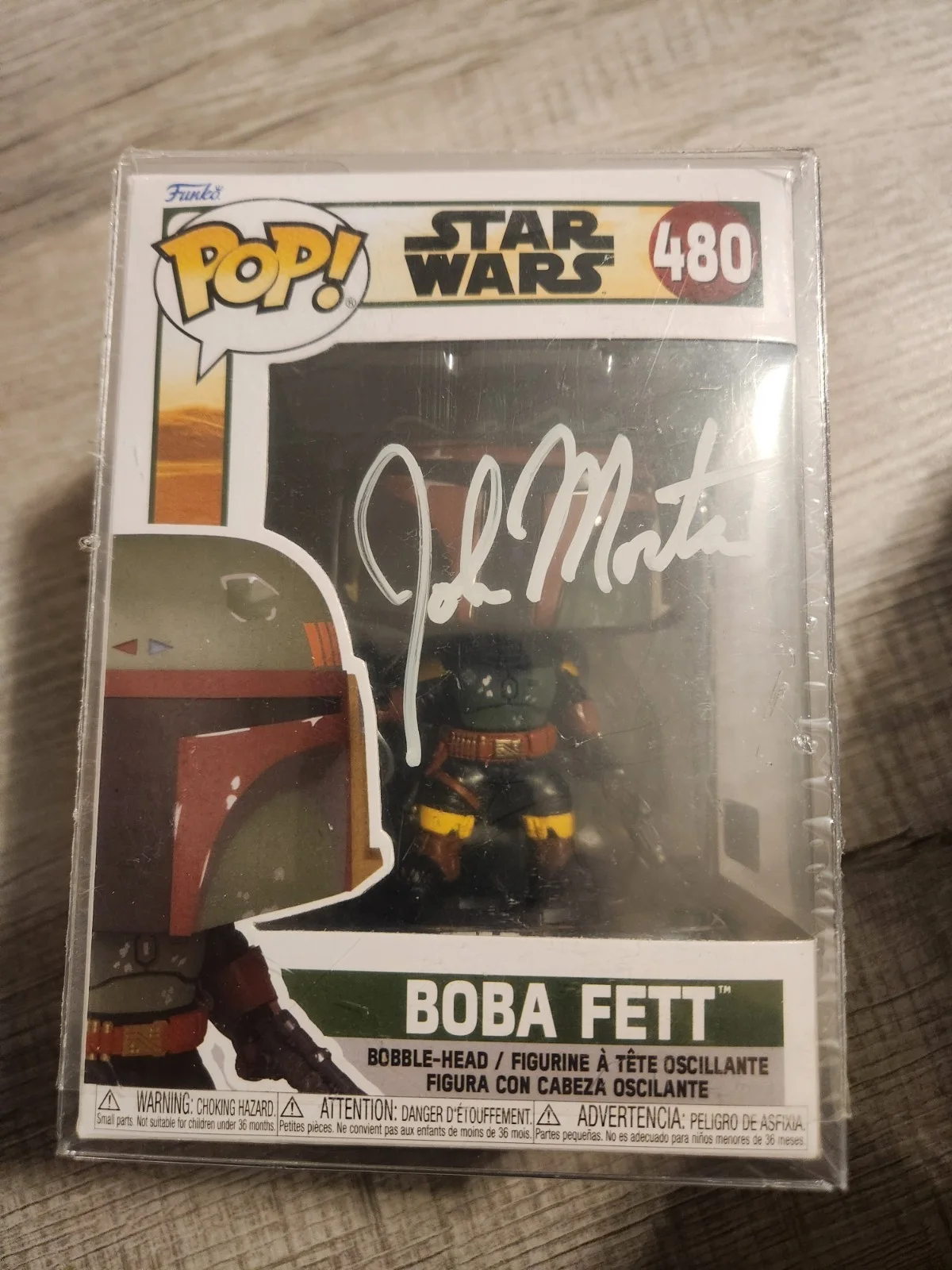 John Morton — JOHN MORTON SIGNED STAR WARS BOBA FETT FUNKO POP #480 PRISTINE AUTHENTICS CERT, изображение 3