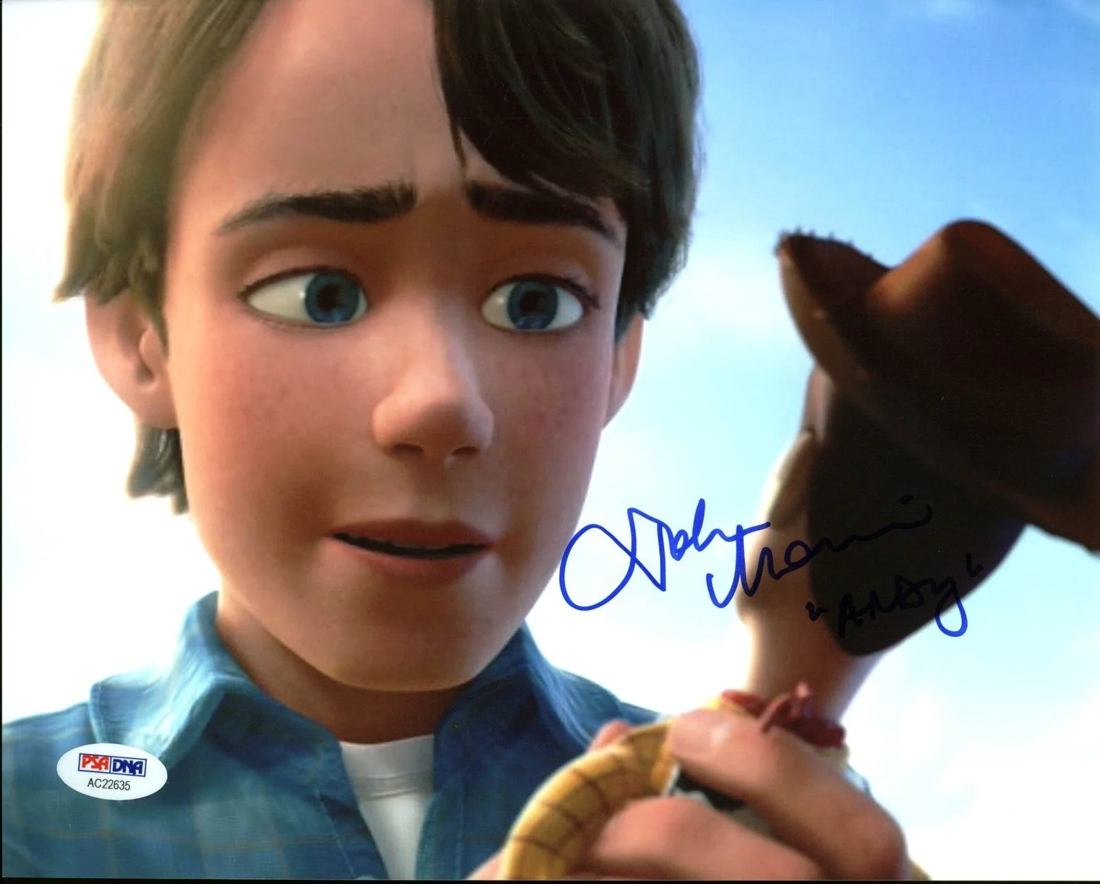 John Morris — John Morris Toy Story "Andy" Authentic Signed 8X10 Photo PSA/DNA #AC22635, image 3