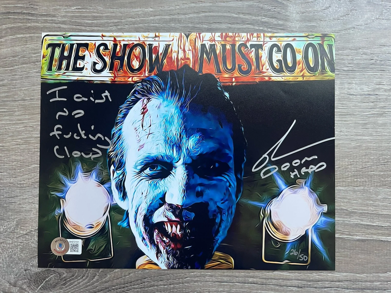 Richard Brake — Richard Brake Signed Doom-Head 8x10 Photo Beckett COA 31 Horror Auto, изображение 2
