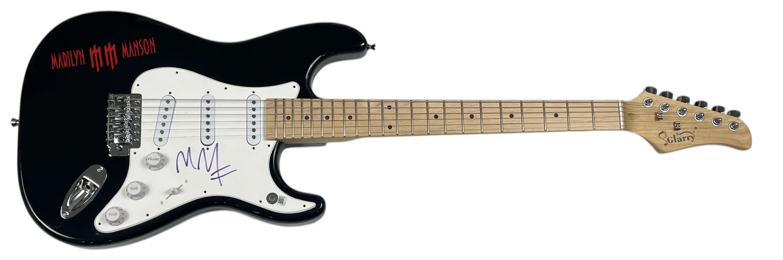 Marilyn Manson Signed Autograph Electric Guitar Antichrist Superstar Beckett COA, image 2