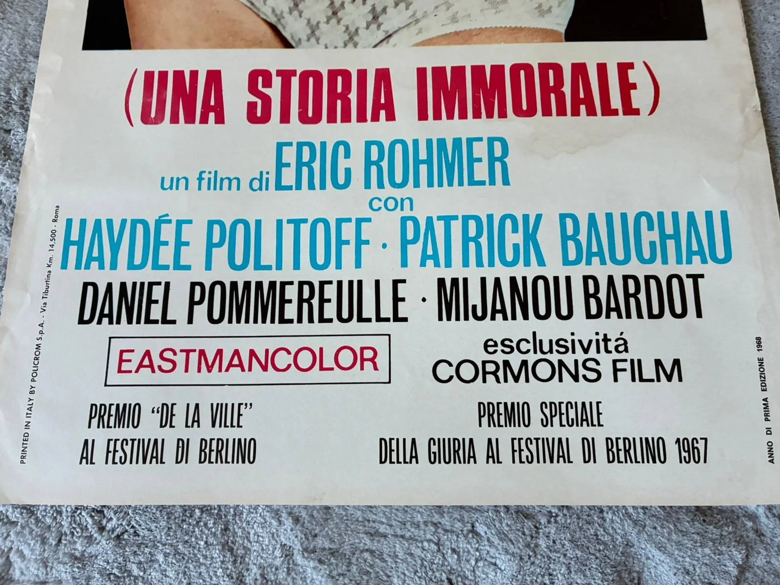 Original Vintage Italian adult Film Poster, изображение 5