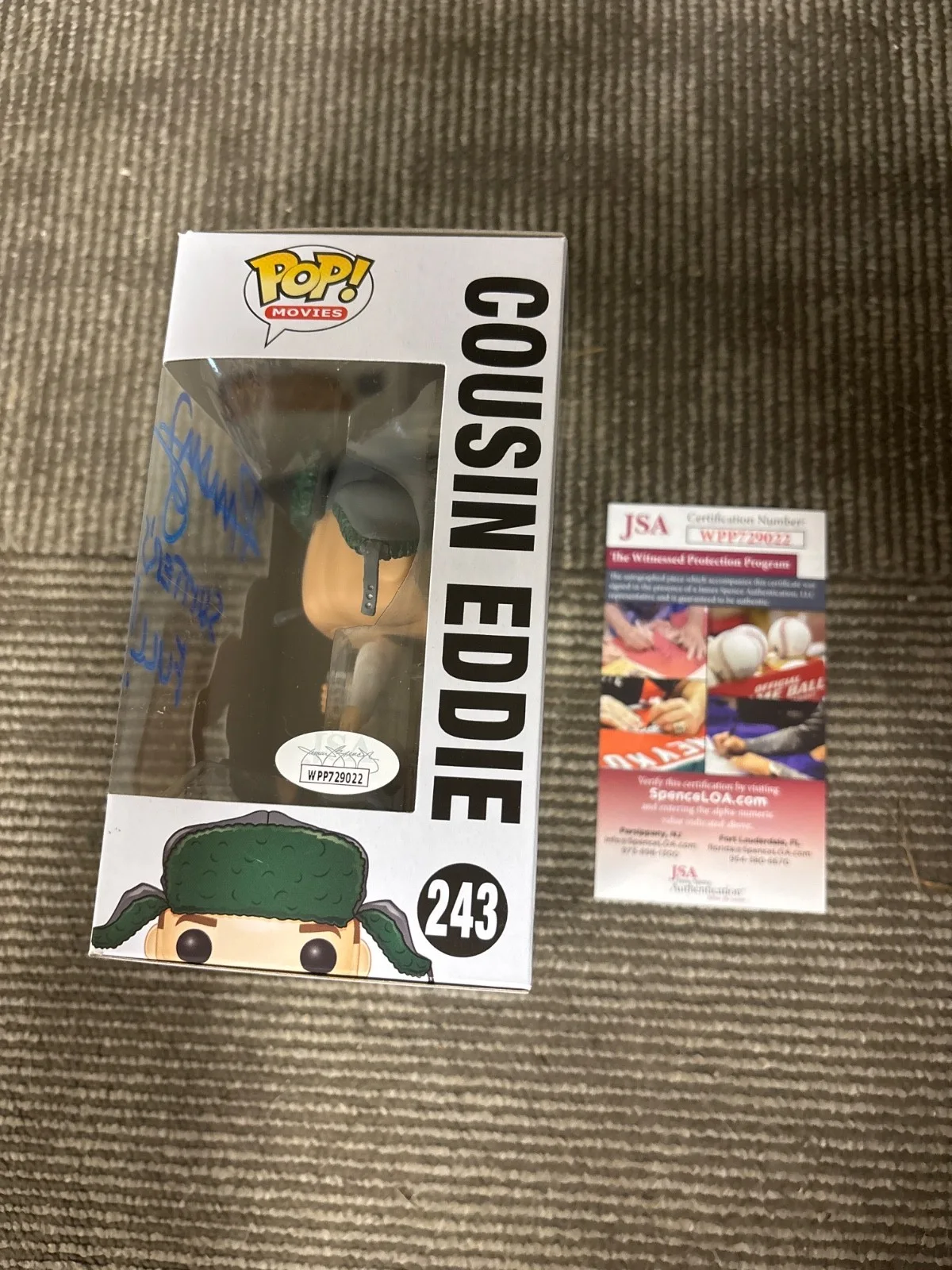 Randy Quaid Christmas Vacation "Cousin Eddie" Signed Funko Pop JSA, изображение 2