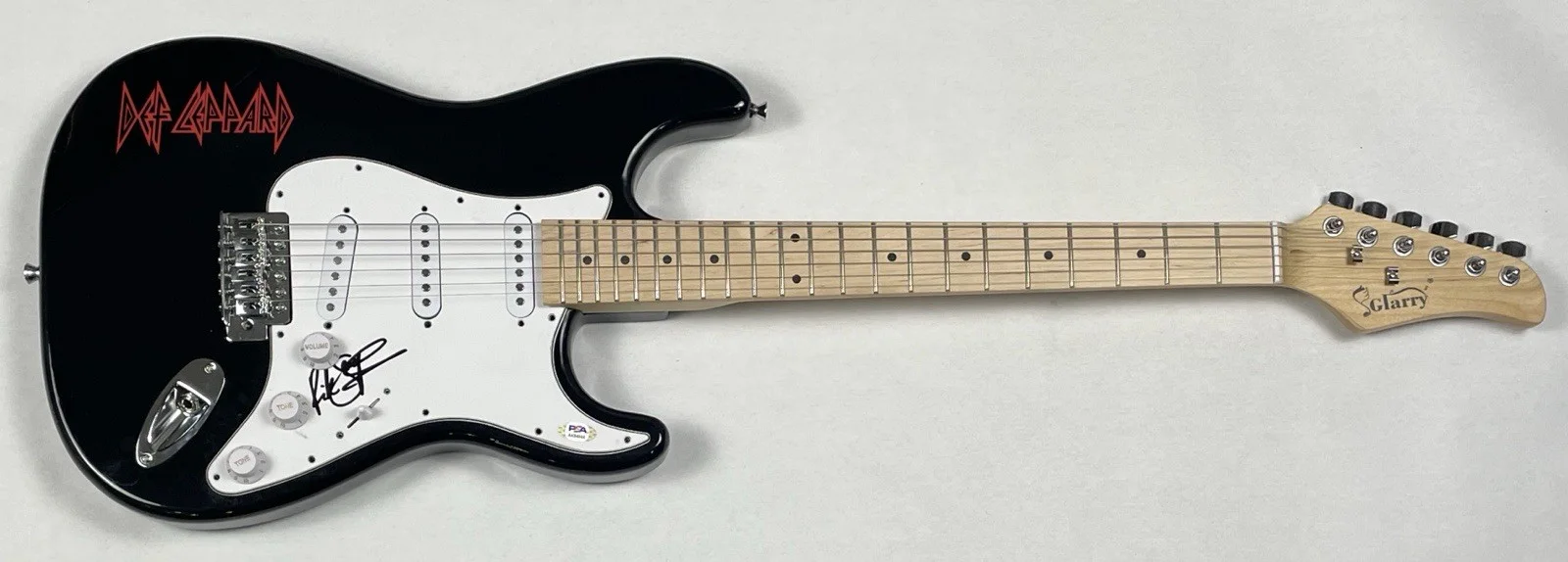 Rick Savage Def Leppard Signed Autograph Electric Guitar Hysteria PSA COA, изображение 2