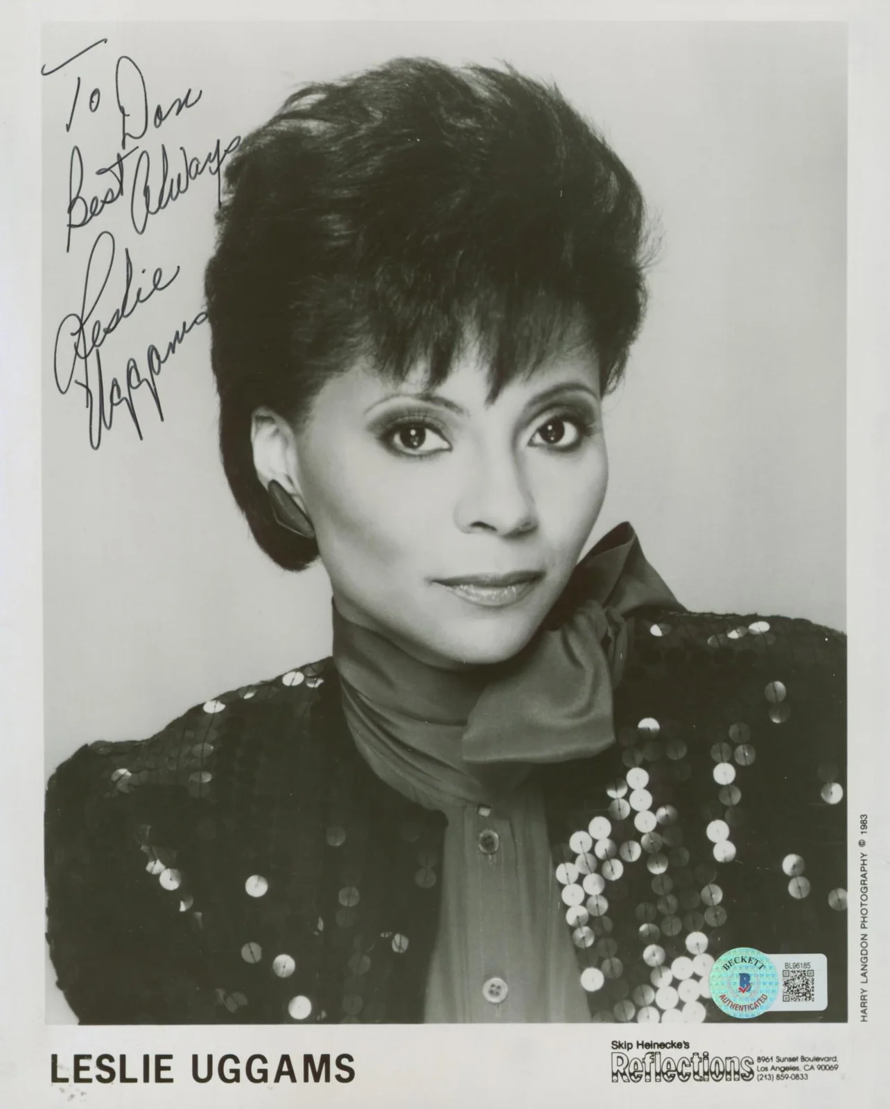 Leslie Uggams — Leslie Uggams Deadpool "To Don, Best Always" Signed 8x10 Photo BAS #BL96185, image 3