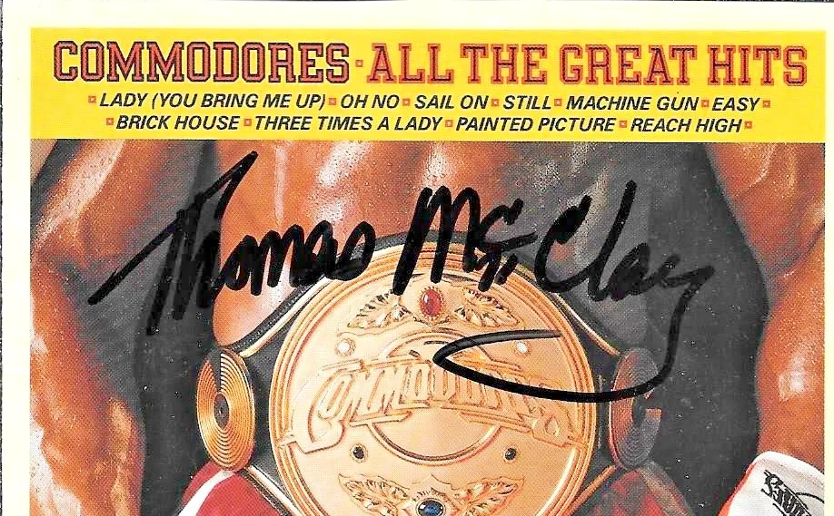COMMODORES THOMAS MCCLARY autographed ALL THE GREATEST HITS CD COVER, image 2