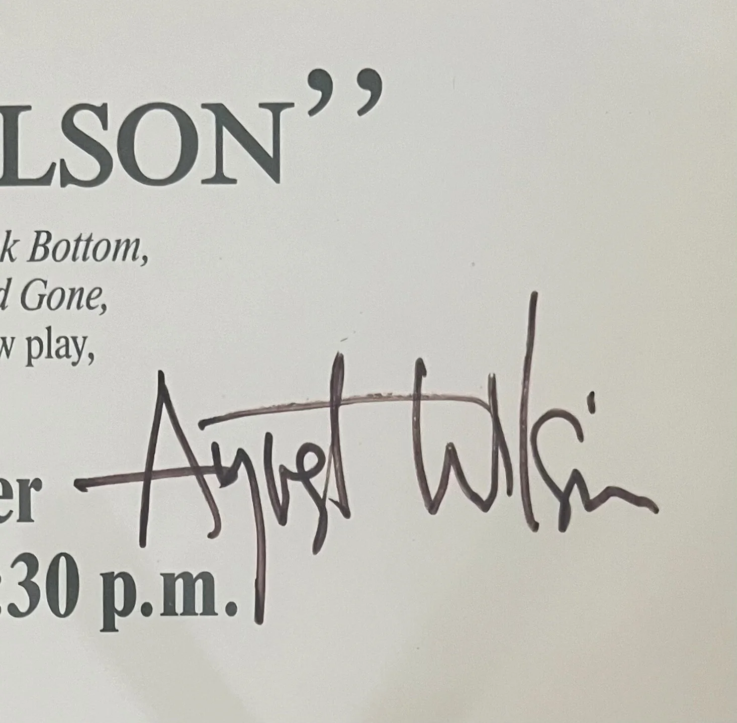 August Wilson — August Wilson Signed "An Evening with August Wilson" (1988) Framed Poster, image 2