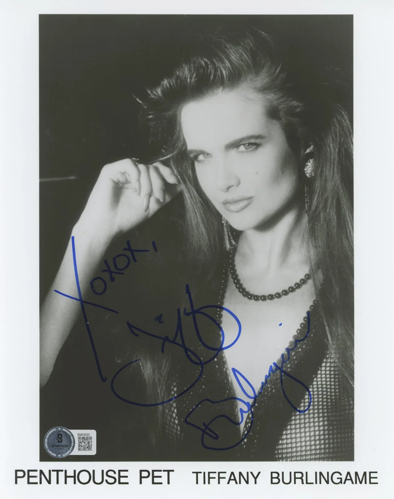 Tiffany Burlingame — Tiffany Burlingame Penthouse Pet "XOXO" Authentic Signed 8x10 Photo BAS #BM03520, изображение 3