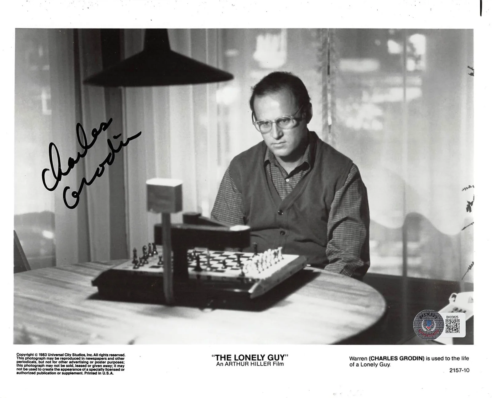 Charles Grodin — Charles Grodin The Lonely Guy Authentic Signed 8x10 Photo BAS #BK03825, image 3