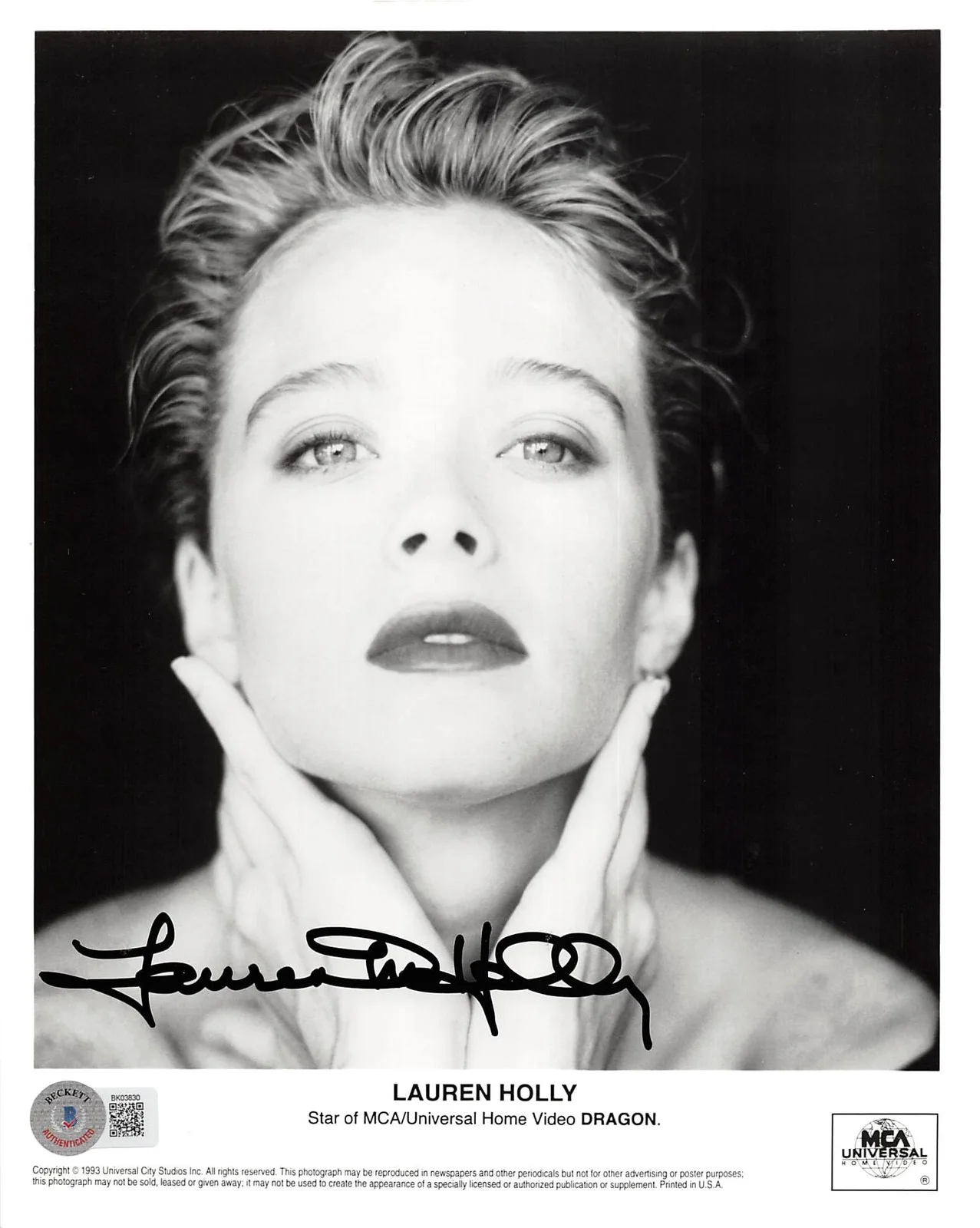 Lauren Holly — Lauren Holly Dragon Authentic Signed 8x10 Photo Autographed BAS #BK03830, image 3
