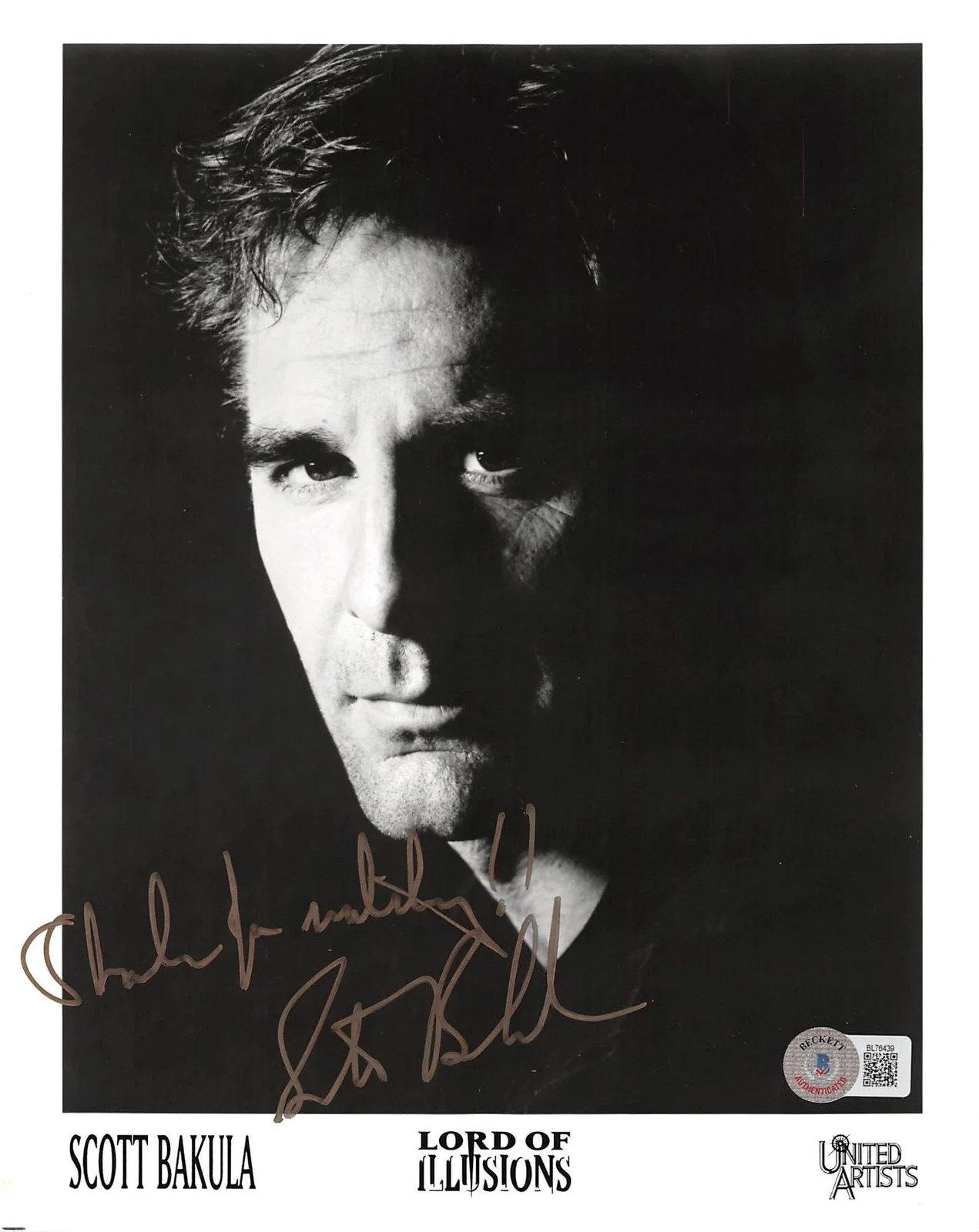 Scott Bakula — Scott Bakula Lord of Illusions "Thanks" Authentic Signed 8x10 Photo BAS #BL76439, изображение 3