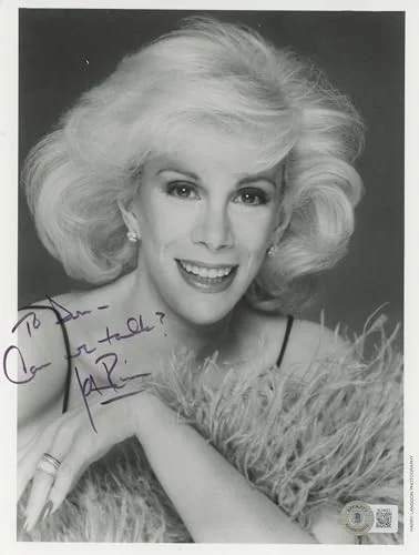 Joan Rivers — Joan Rivers Fashion Police "To Don Can We Talk?" Signed 8x10 Photo BAS #BL44623, изображение 2