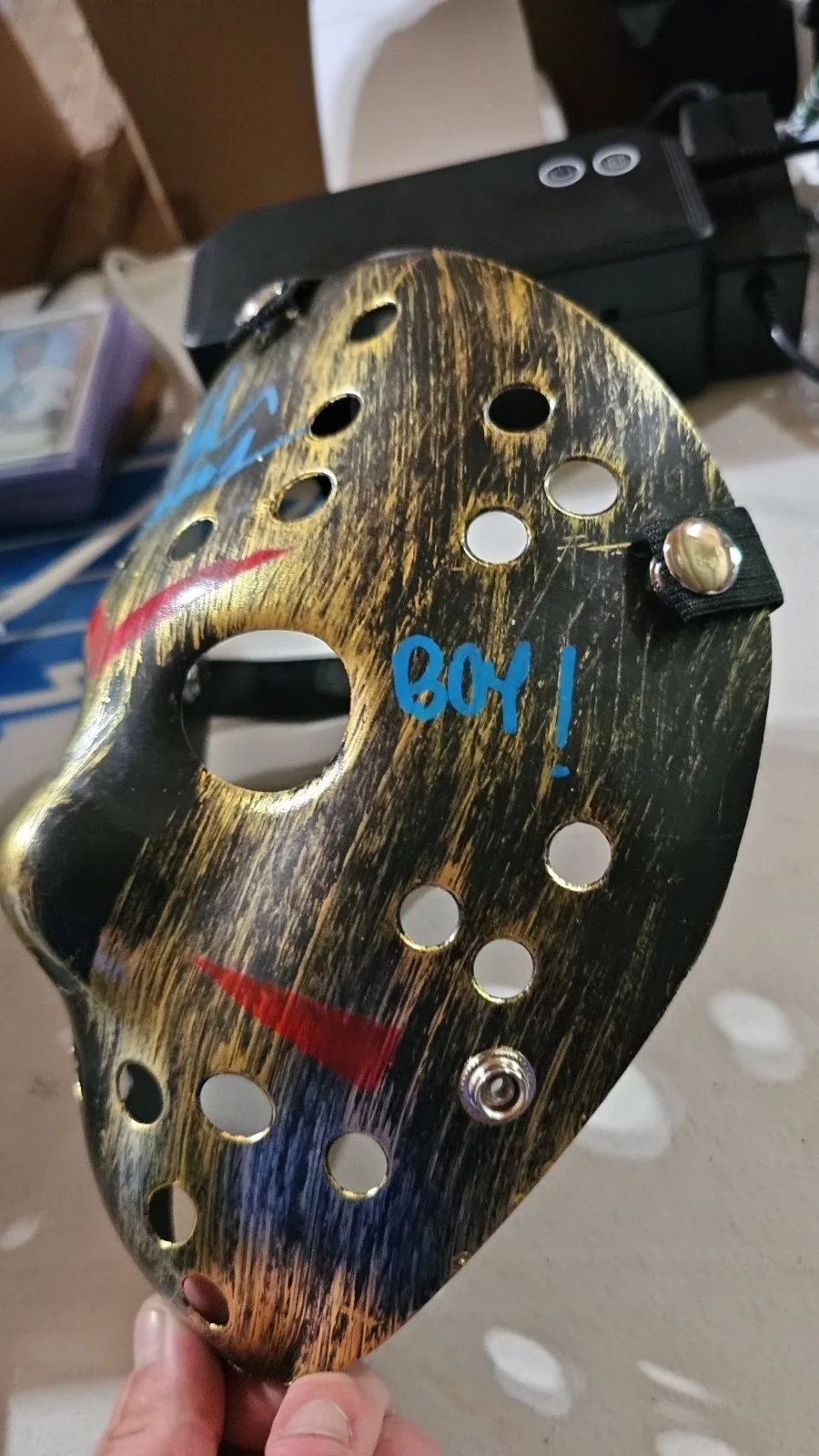 Ari Lehman — Friday the 13th Ari Lehman Jason Vorhees Signed Mask Beckett Certified w/ inscr, image 3