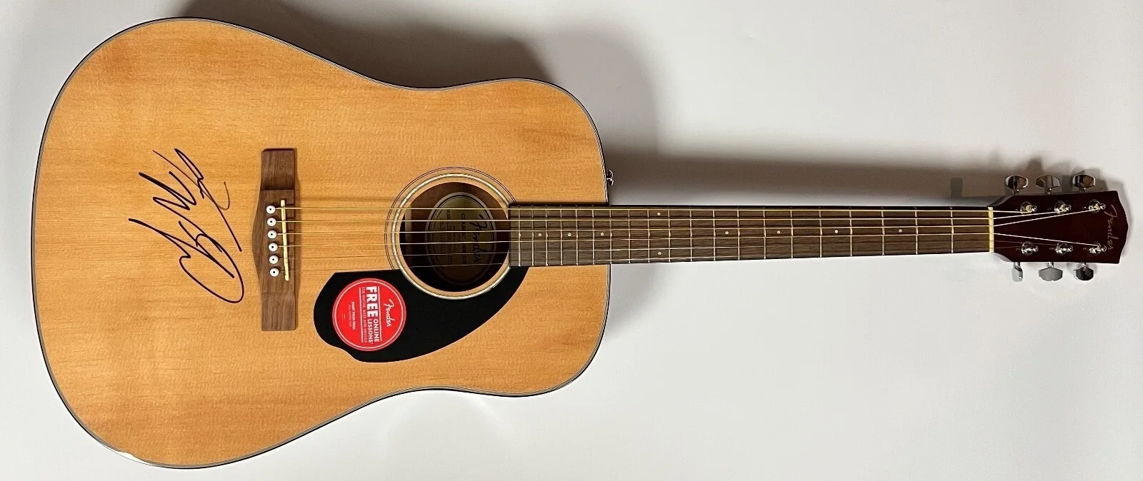 Koe Wetzel JSA Signed Autograph Acoustic Guitar Fender, image 2