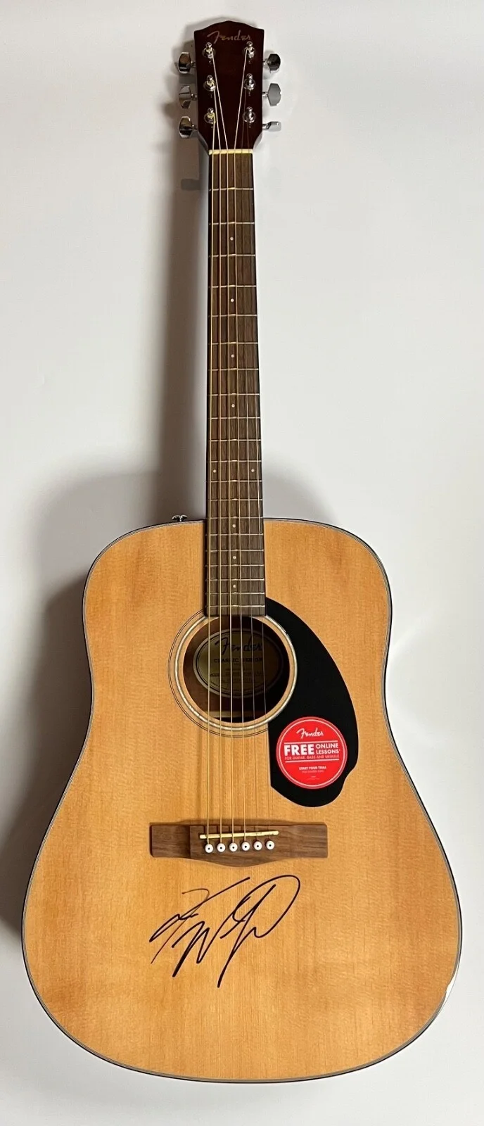 Koe Wetzel JSA Signed Autograph Acoustic Guitar Fender, image 3